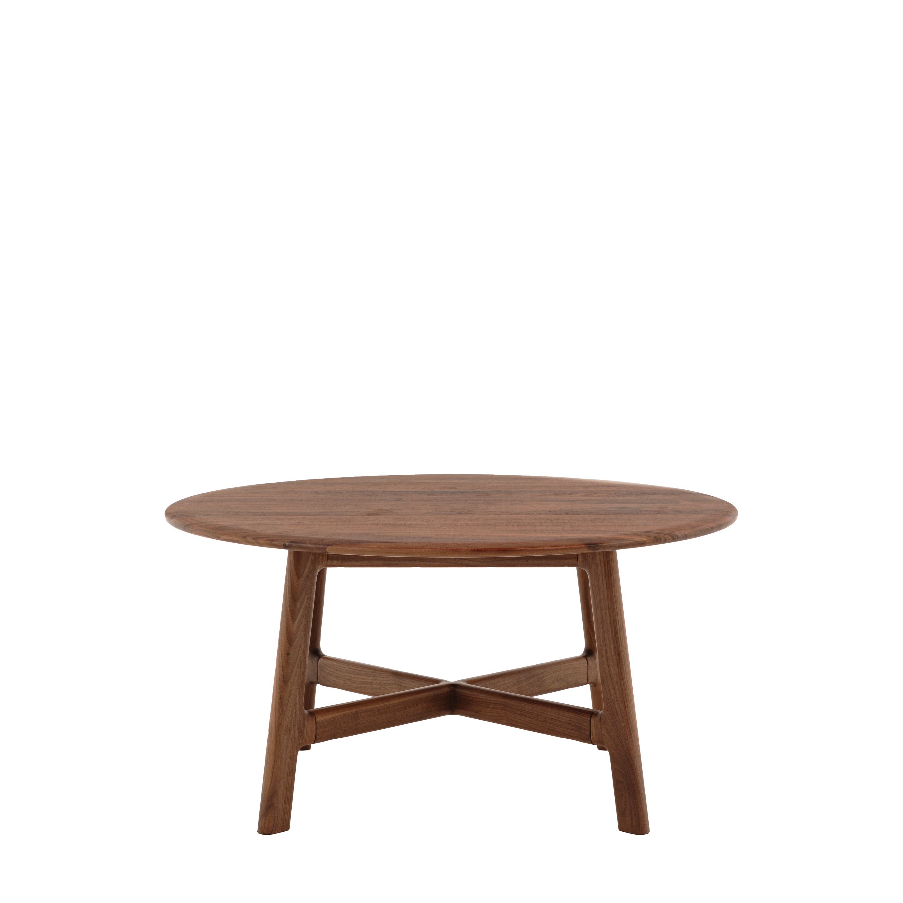 Madrid Round Coffee Table Walnut - Solid Walnut | Migo Interiors