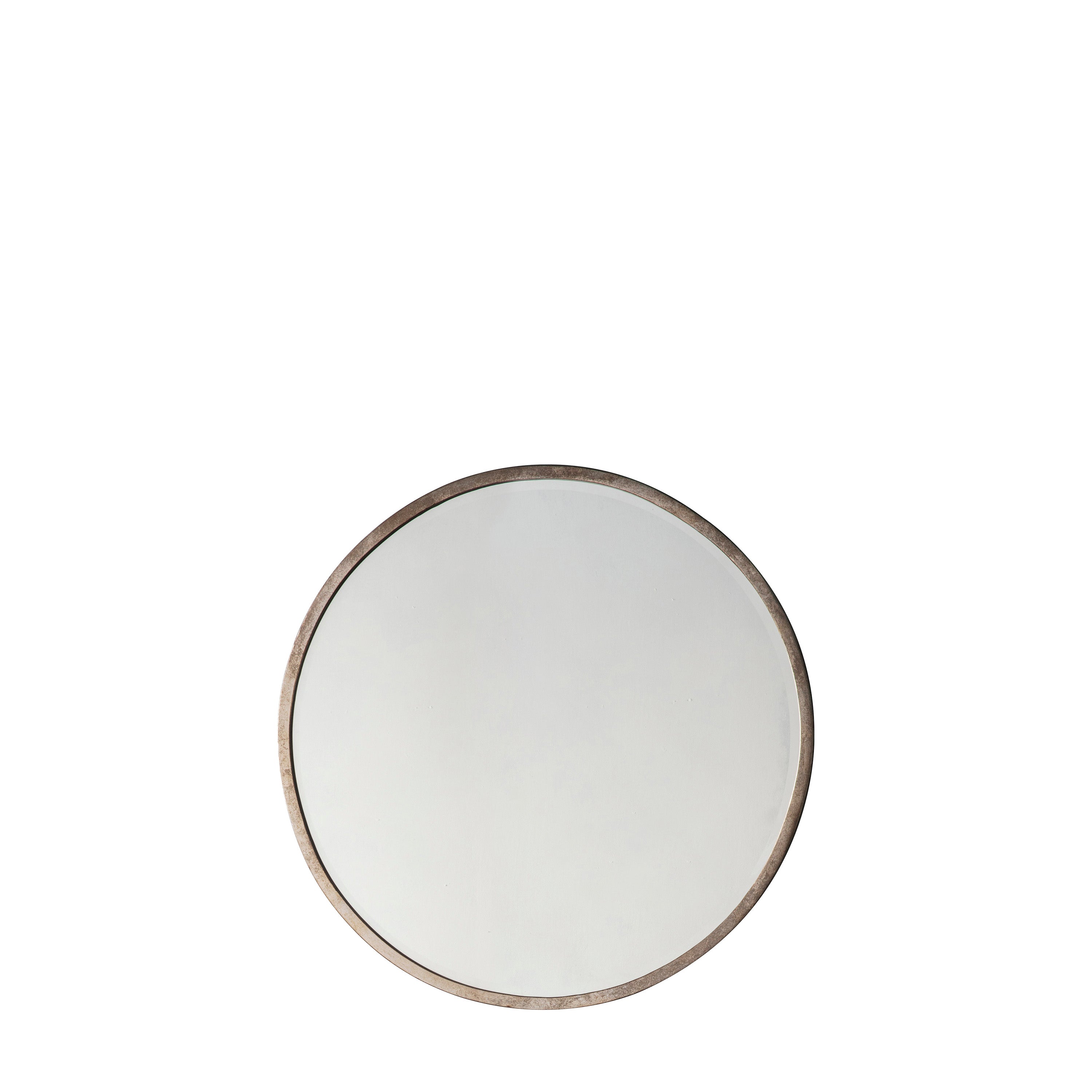 Higgins Round Mirror Antique Silver - Glass / MDF / Steel | Migo Interiors