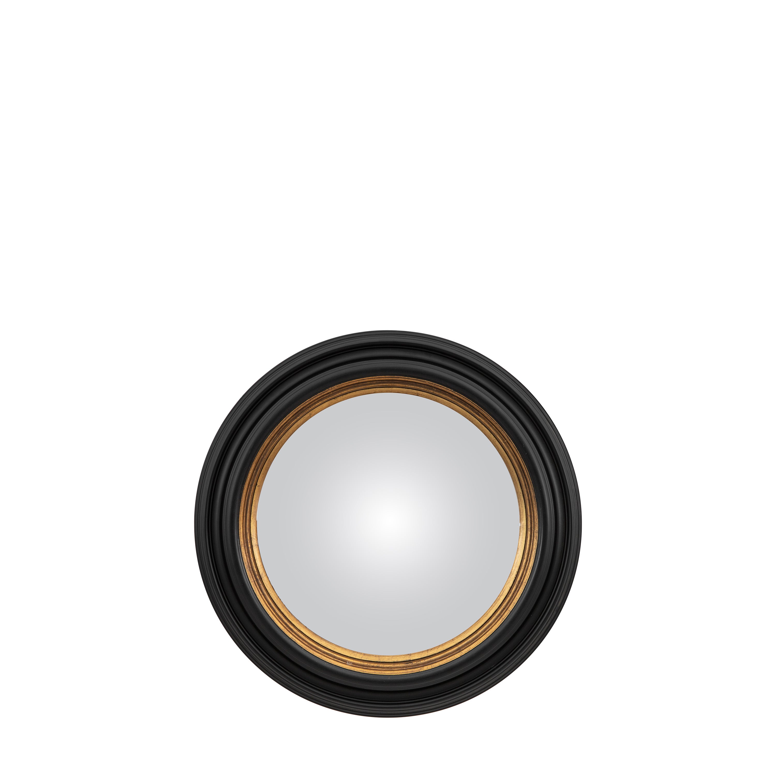 Rockbourne Convex Mirror Black & Gold - Glass / MDF / Wood | Migo Interiors