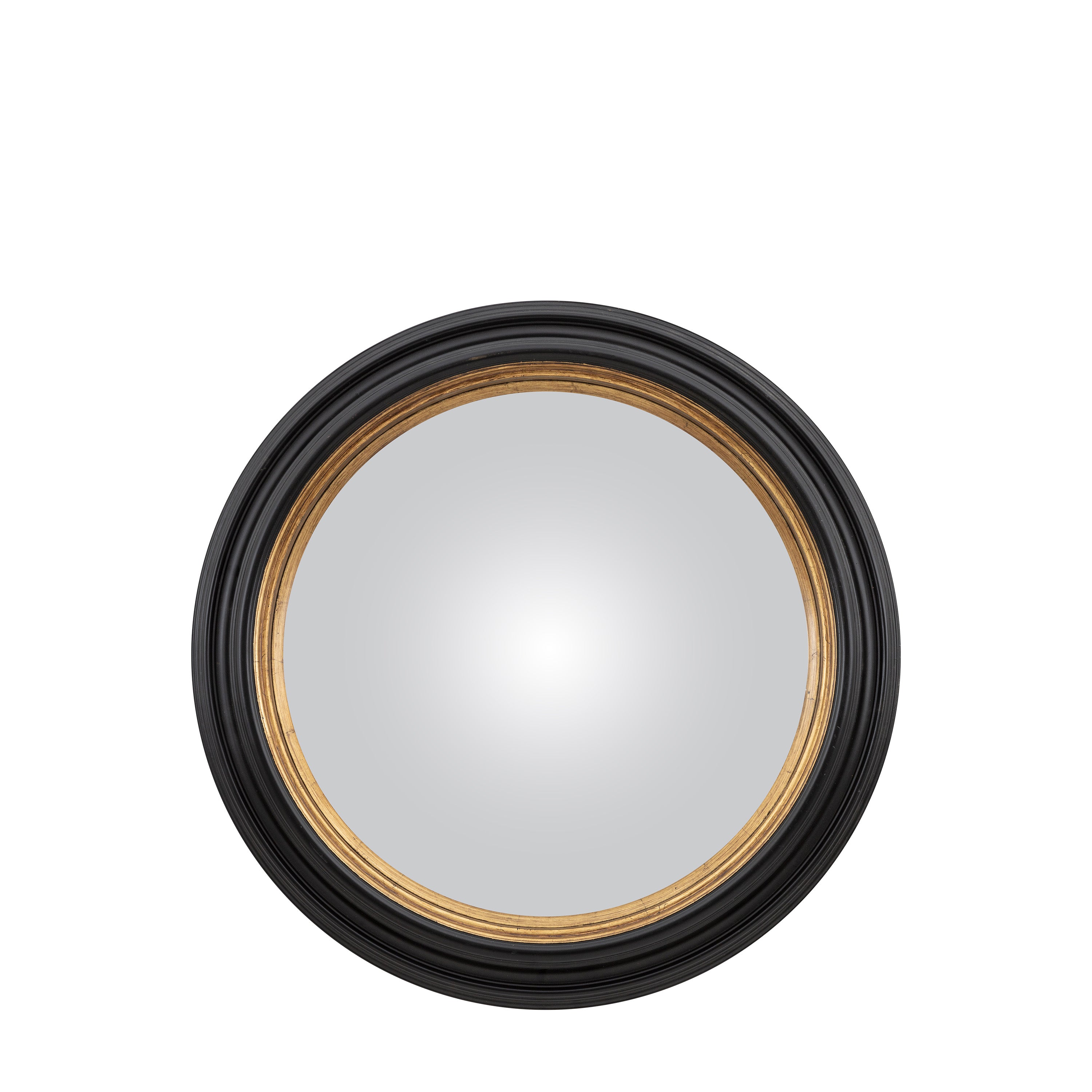 Rockbourne Convex Mirror Black & Gold - Glass / MDF / Wood | Migo Interiors