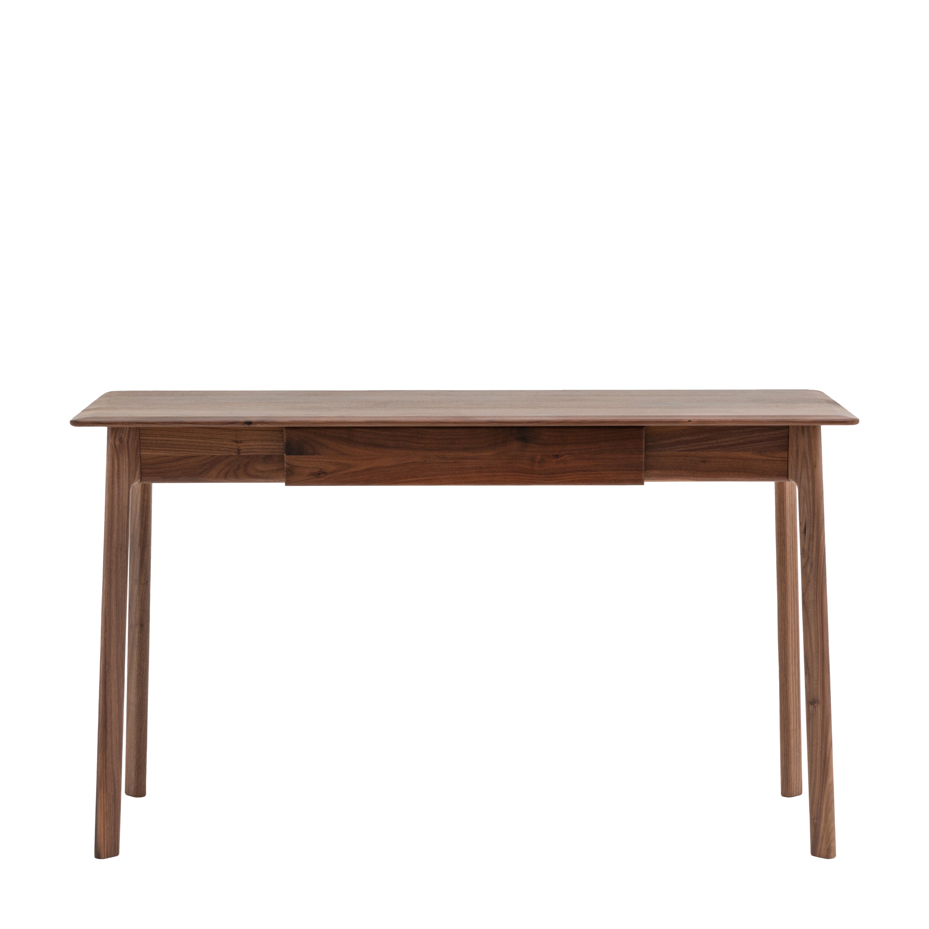 Madrid 1 Drawer Desk Walnut - Solid Walnut / MDF Veneer / Pine | Migo Interiors