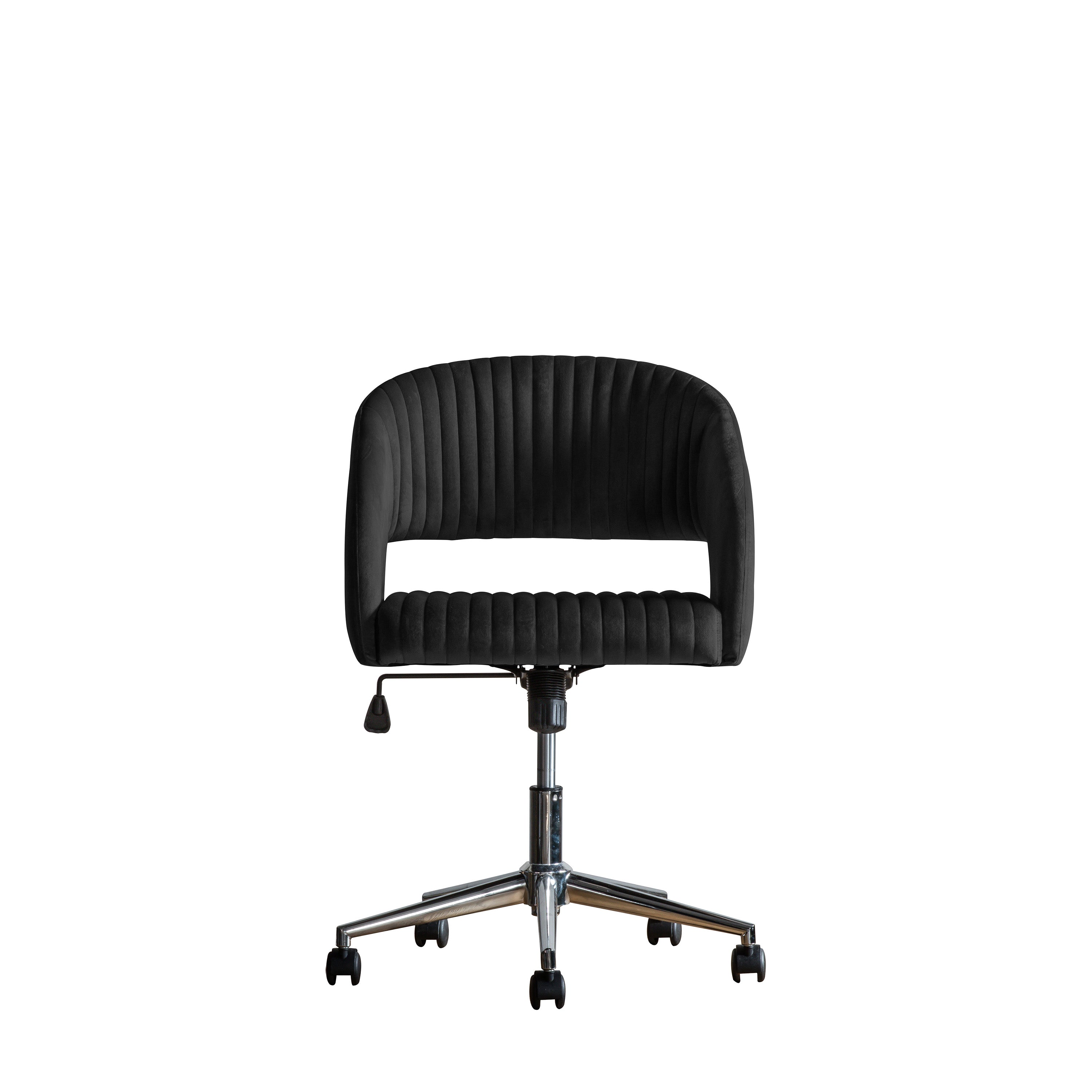 Murray Swivel Chair Black Velvet - Iron / Plywood / Polyester / Foam / Nylon | Migo Interiors