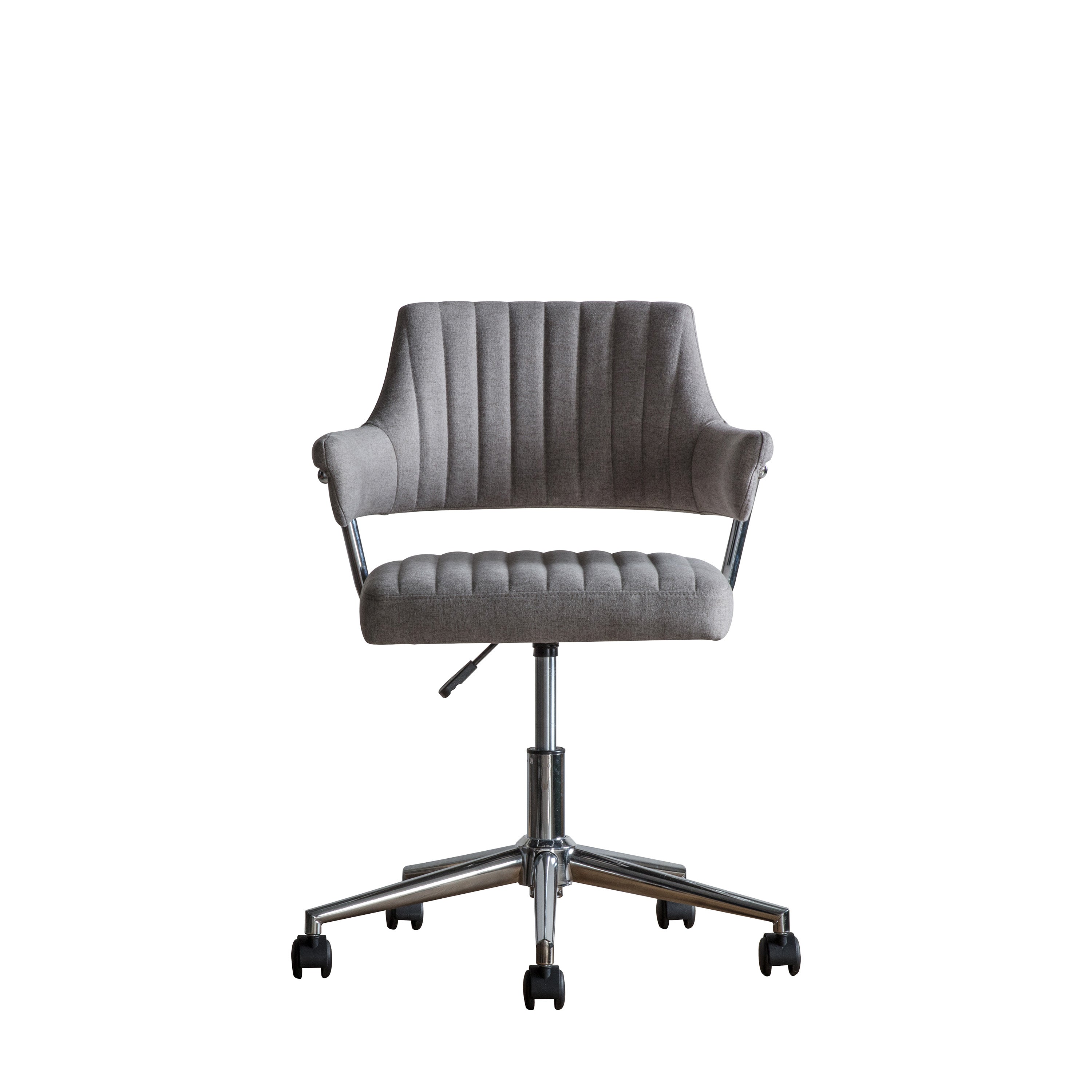 Mcintyre Swivel Chair Grey - Iron / Plywood / Polyester / Foam / Nylon | Migo Interiors