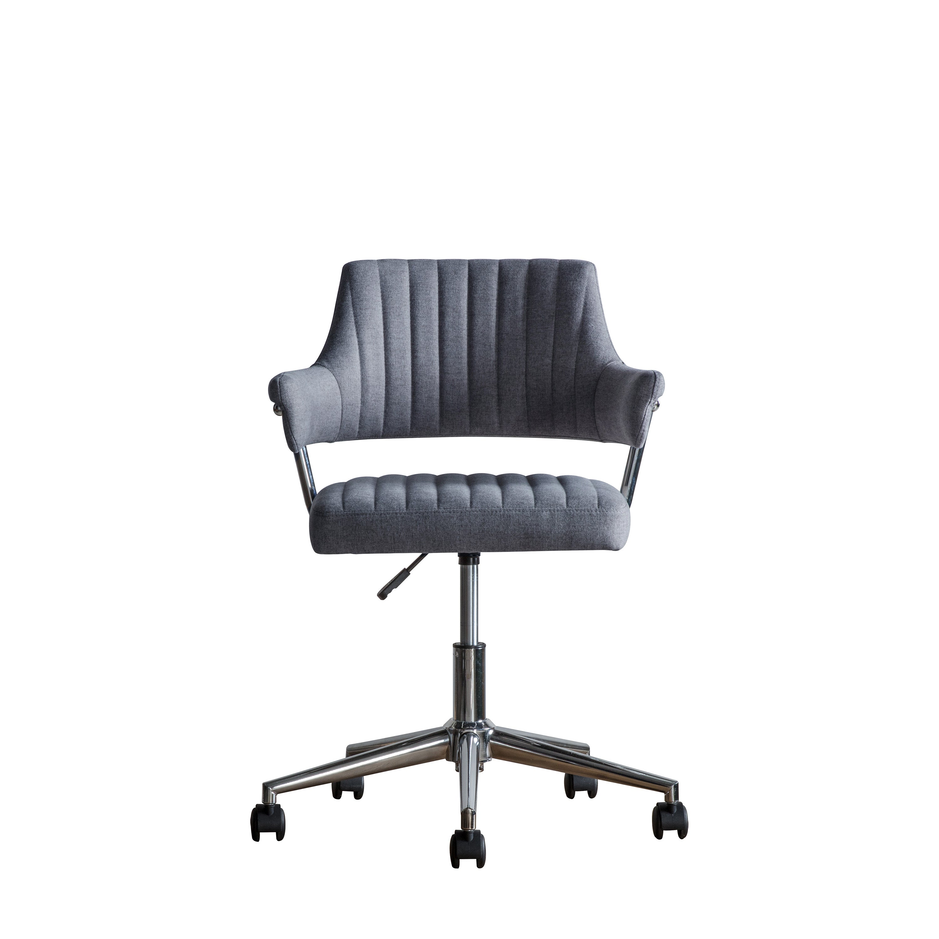 Mcintyre Swivel Chair Charcoal - Iron / Plywood / Polyester / Foam / Nylon | Migo Interiors
