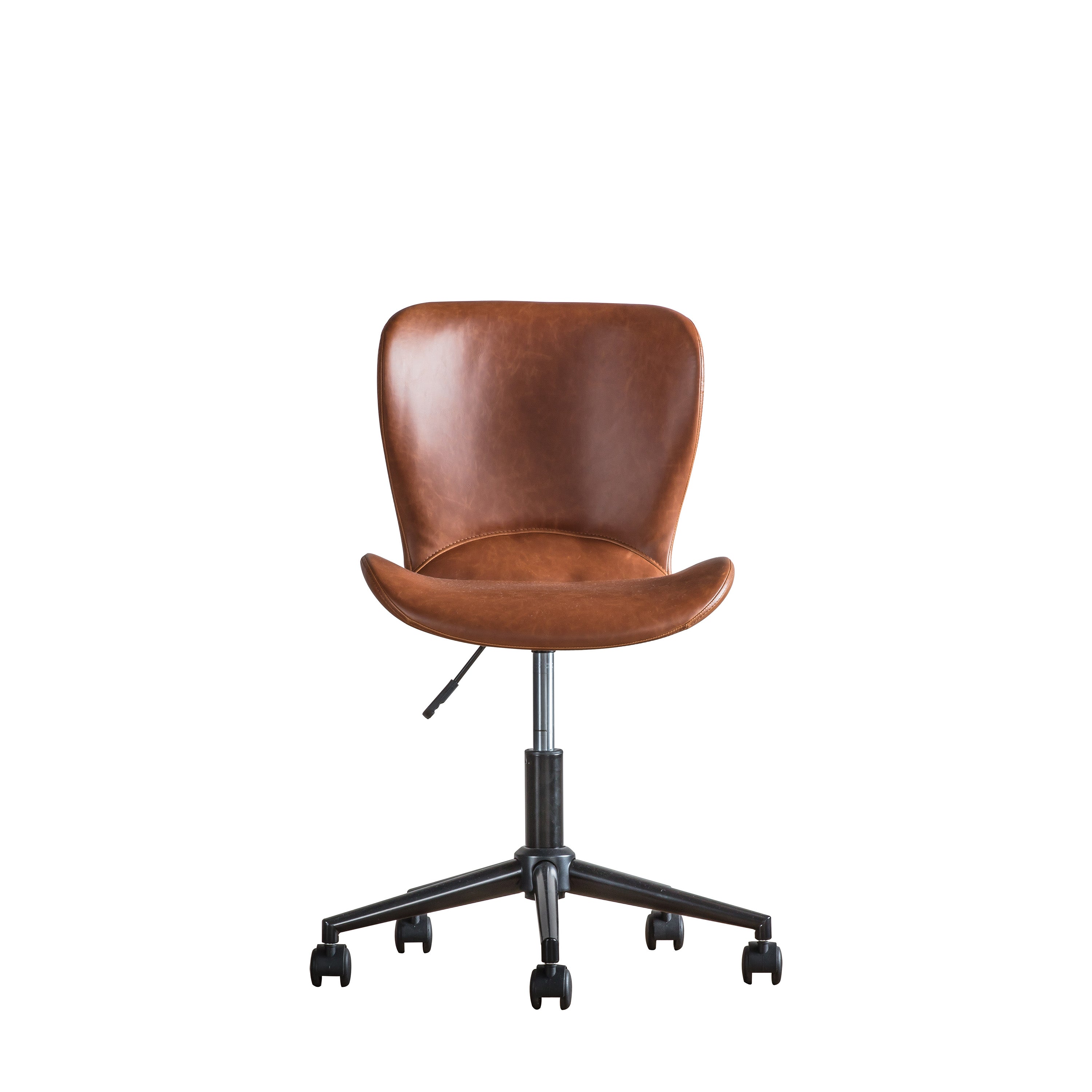 Mendel Swivel Chair Brown - Iron / Plywood / PU / Foam / Nylon | Migo Interiors