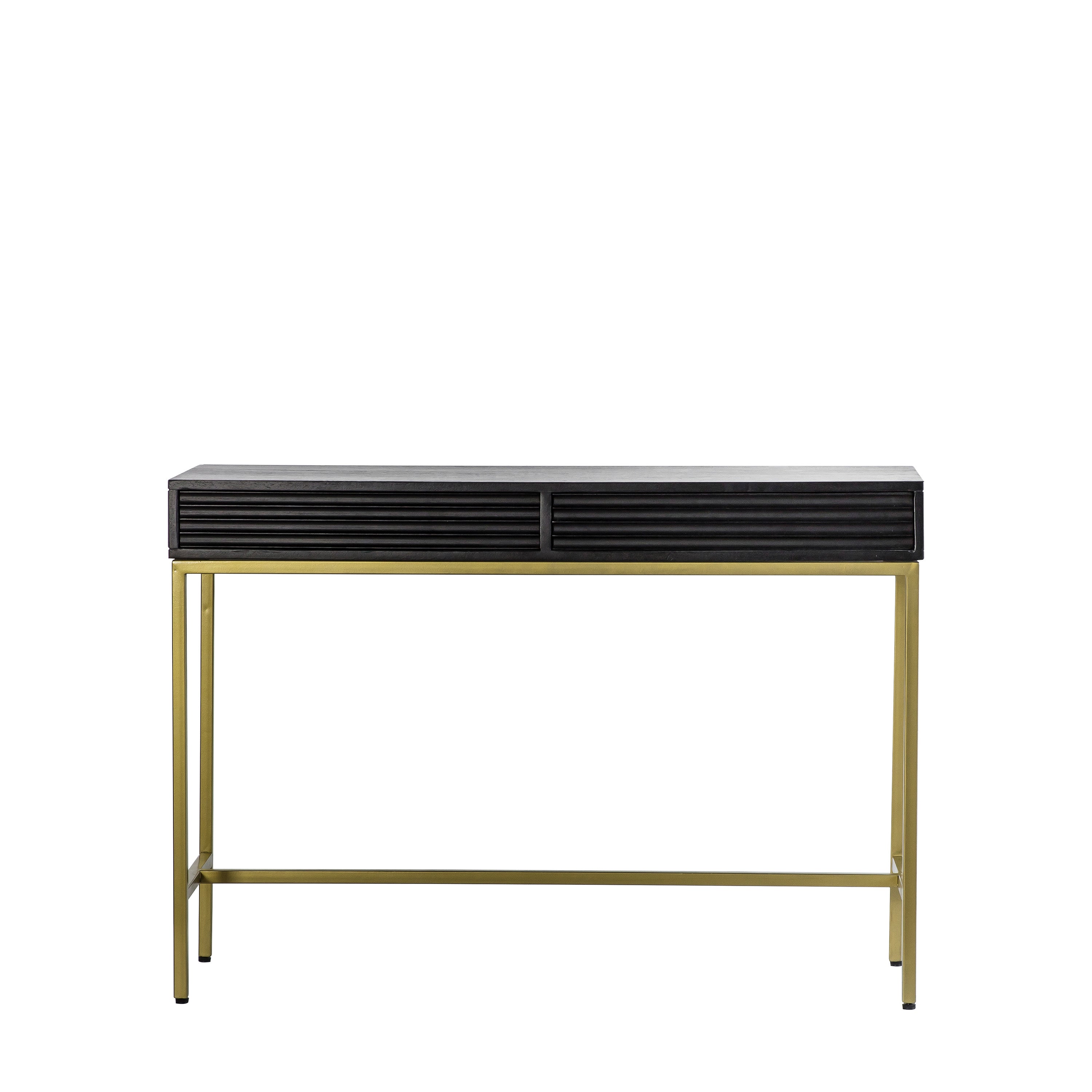 Ripple 2 Drawer Console Table - Mango Wood / Iron / Veneer | Migo Interiors