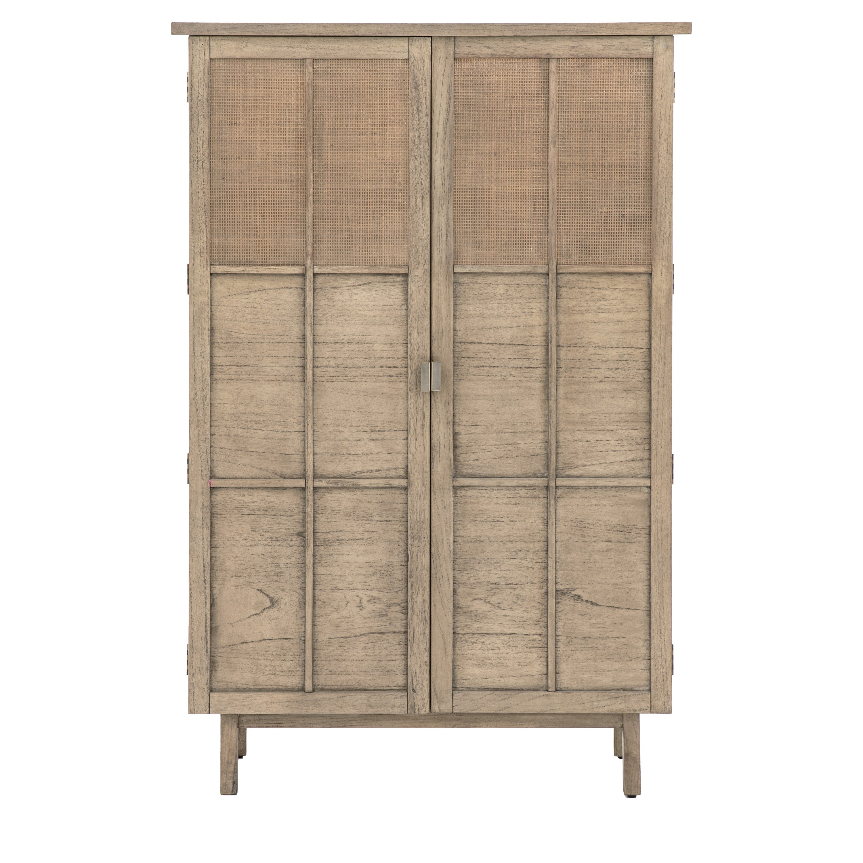 Kyoto 2 Door Cupboard - Solid Mindi / Particle Board / MDF / Rattan Cane Webbing | Migo Interiors