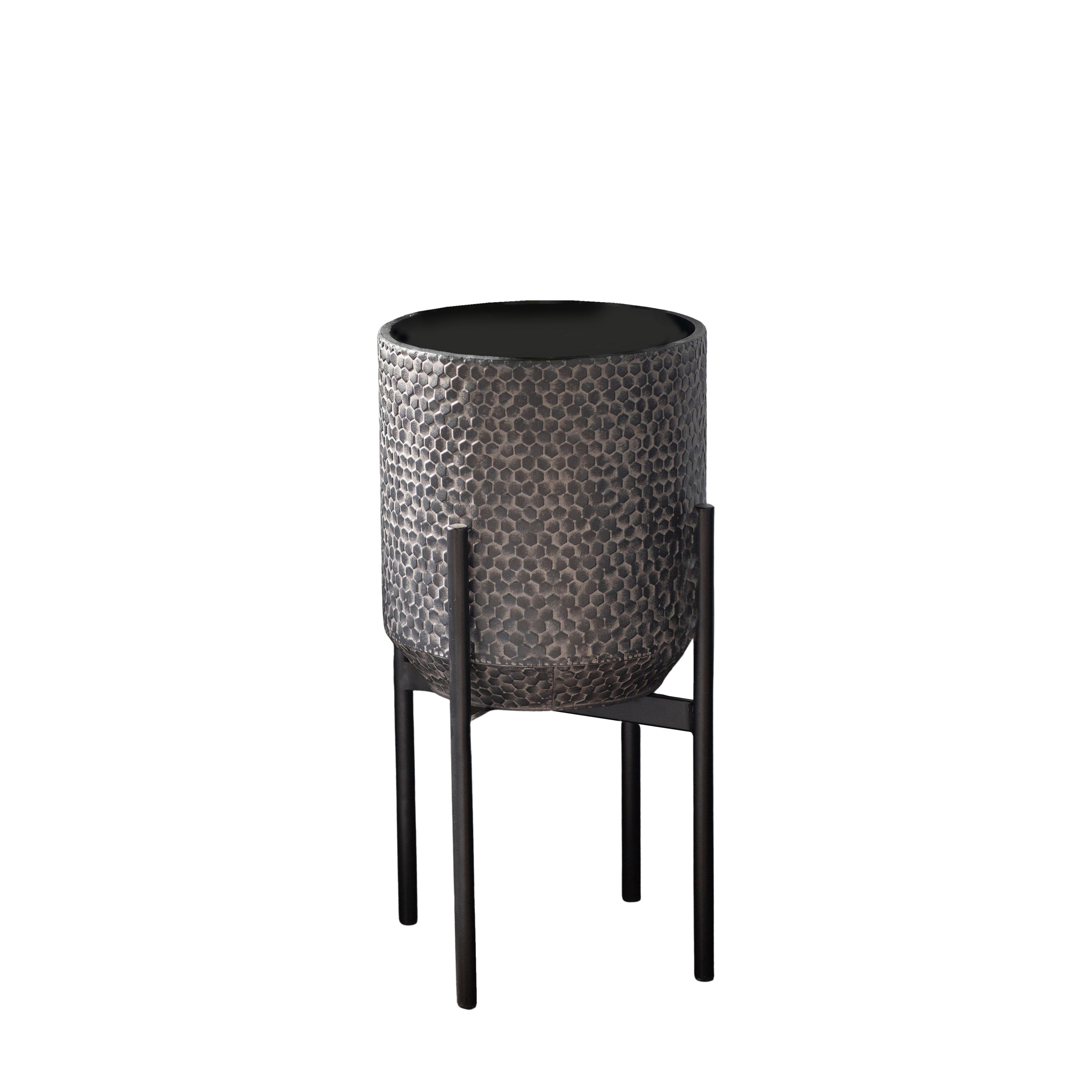 Anders Metal Planter Black - Iron | Migo Interiors