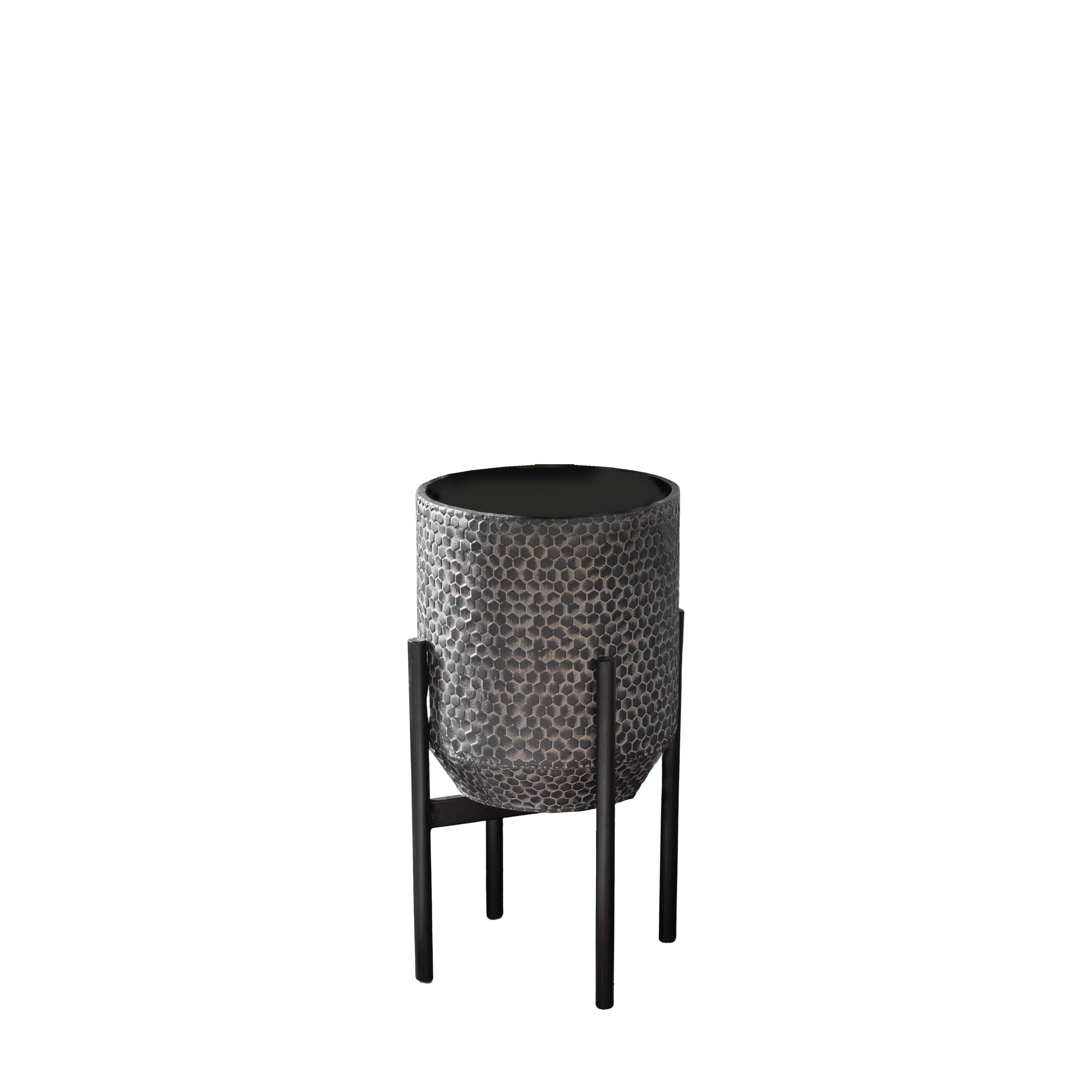 Anders Metal Planter Black - Iron | Migo Interiors