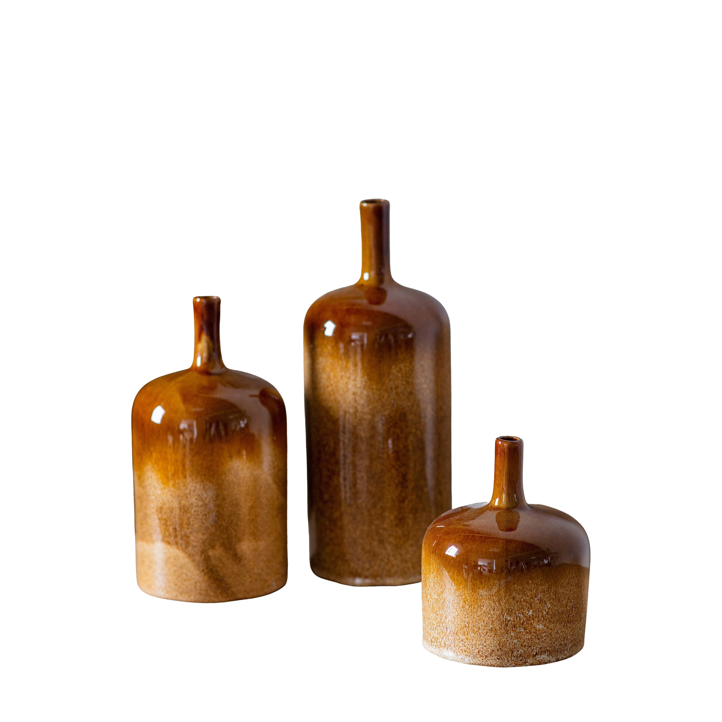 Vormark Set of 3 Ornaments Brown - Ceramic | Migo Interiors