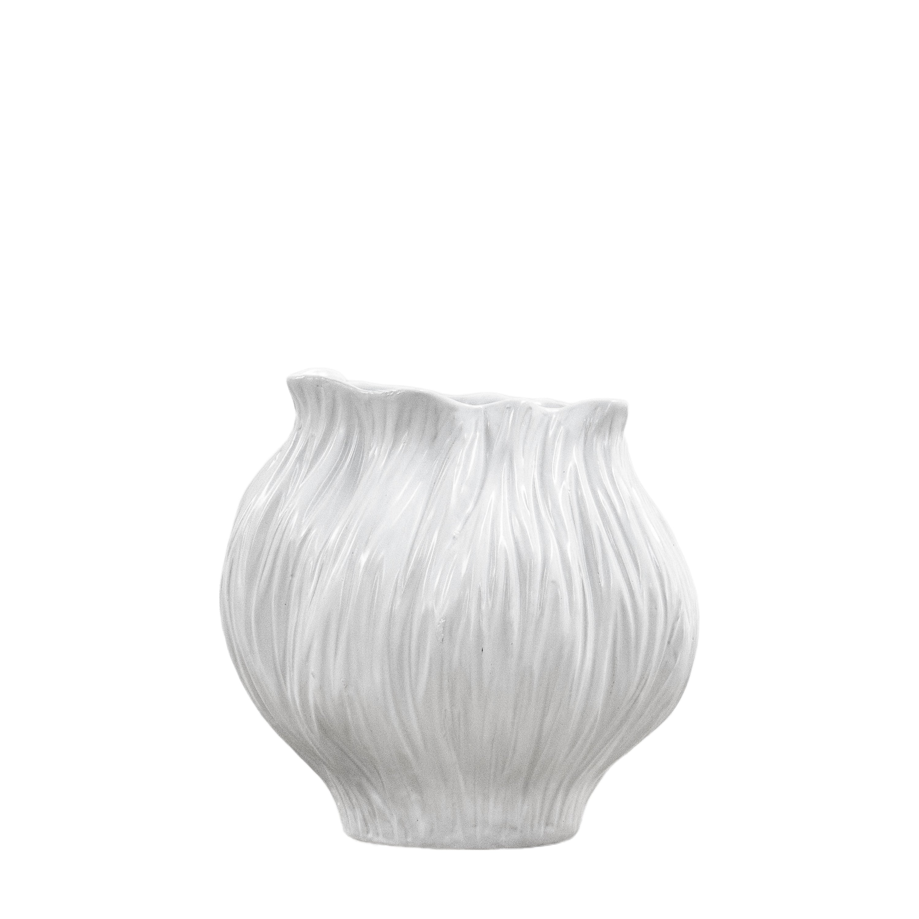 Flora Vase Medium White - Clay | Migo Interiors