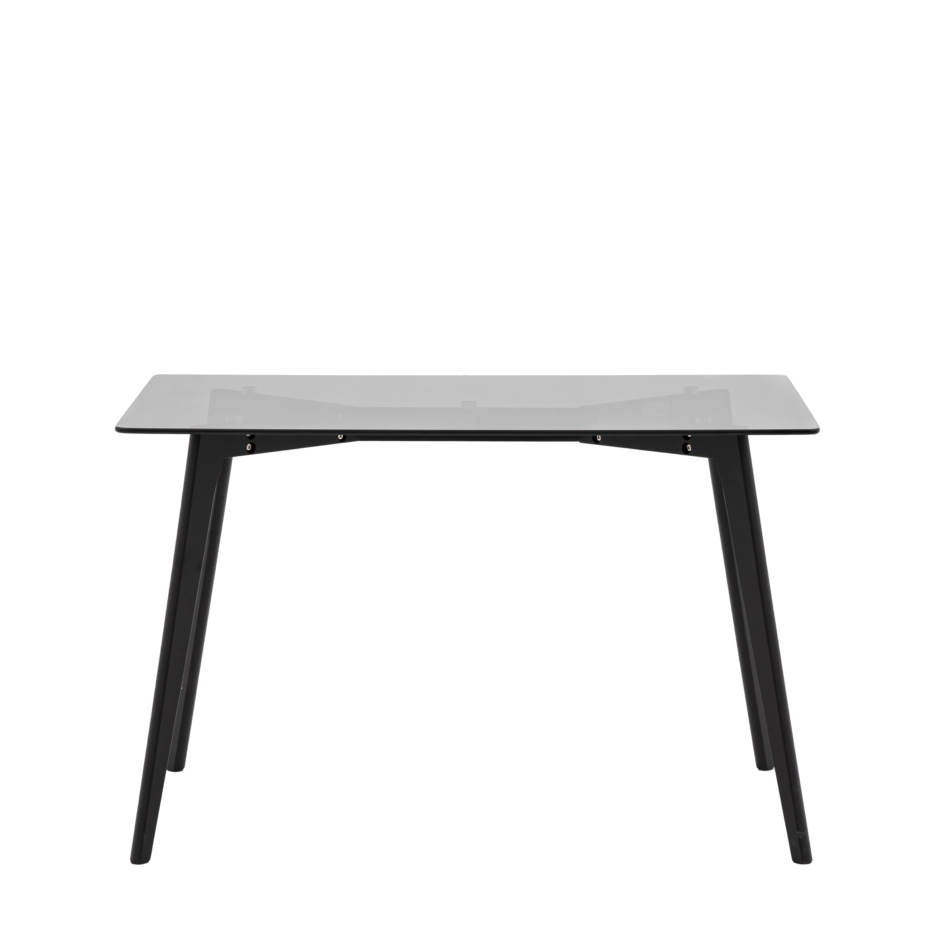 Blair Rectangle Dining Table Black - Tempered Glass / Oak | Migo Interiors