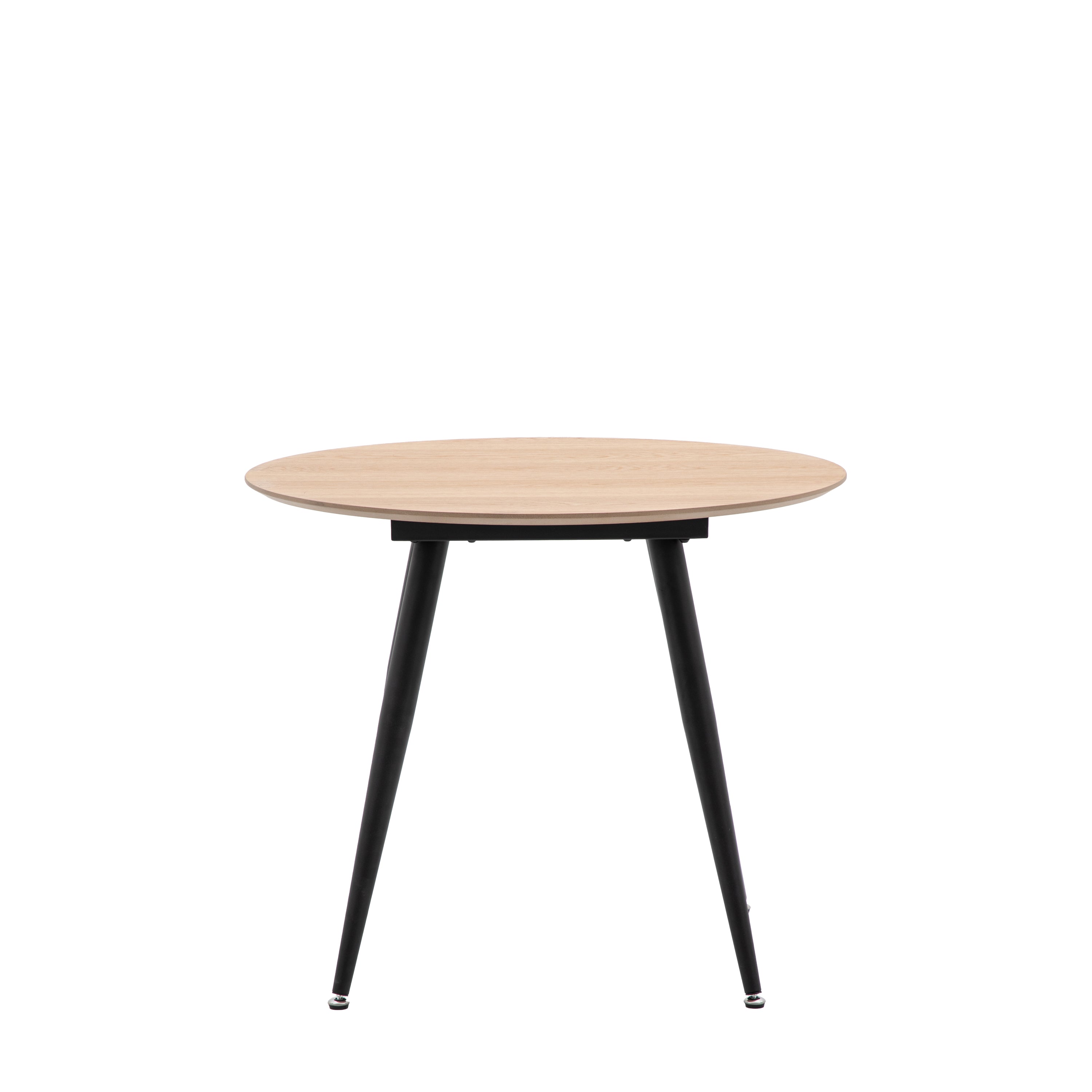 Astley Round Dining Table Oak - MDF / Oak Veneer / Iron | Migo Interiors