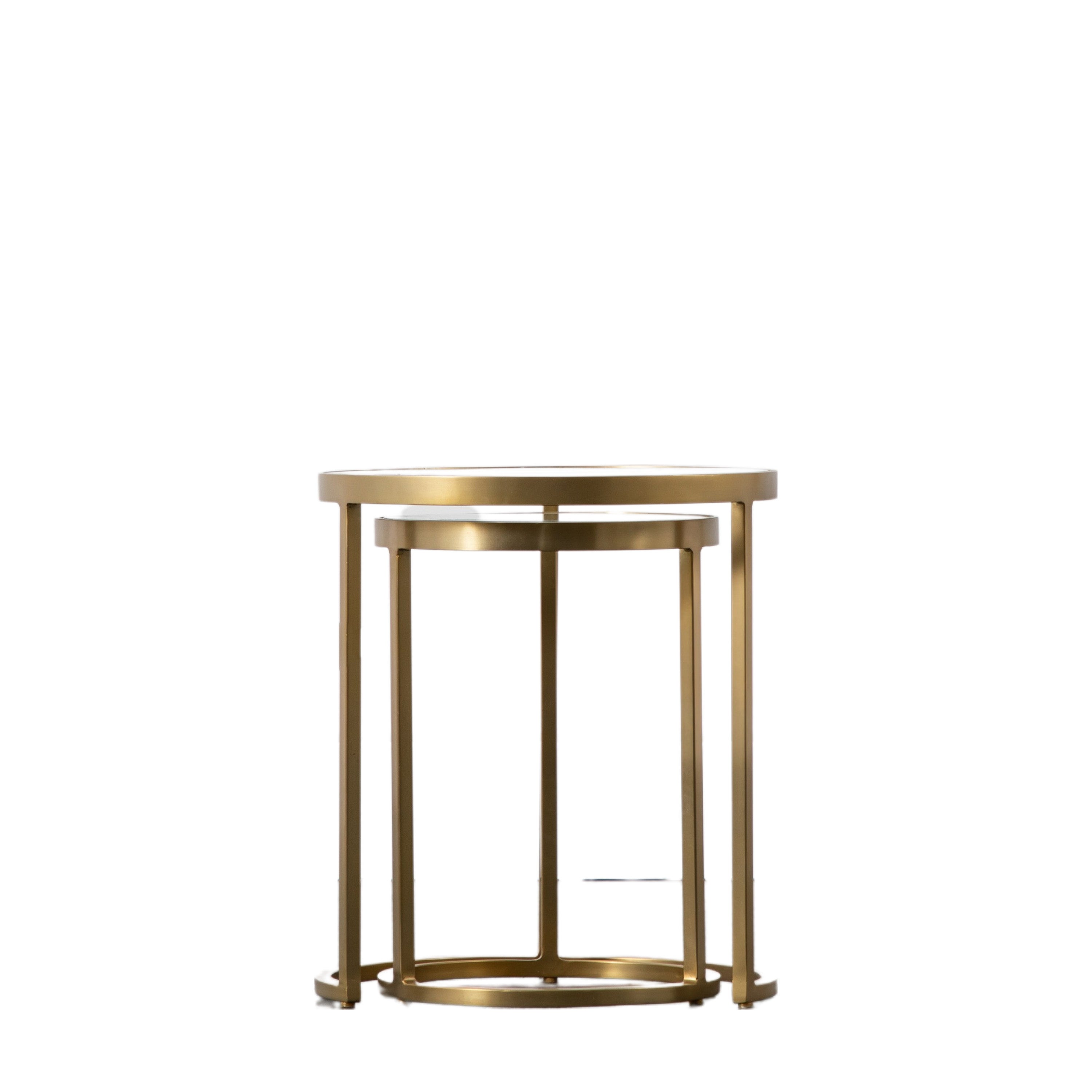Rowe Nest of Two Tables Gold - Iron / Glass | Migo Interiors