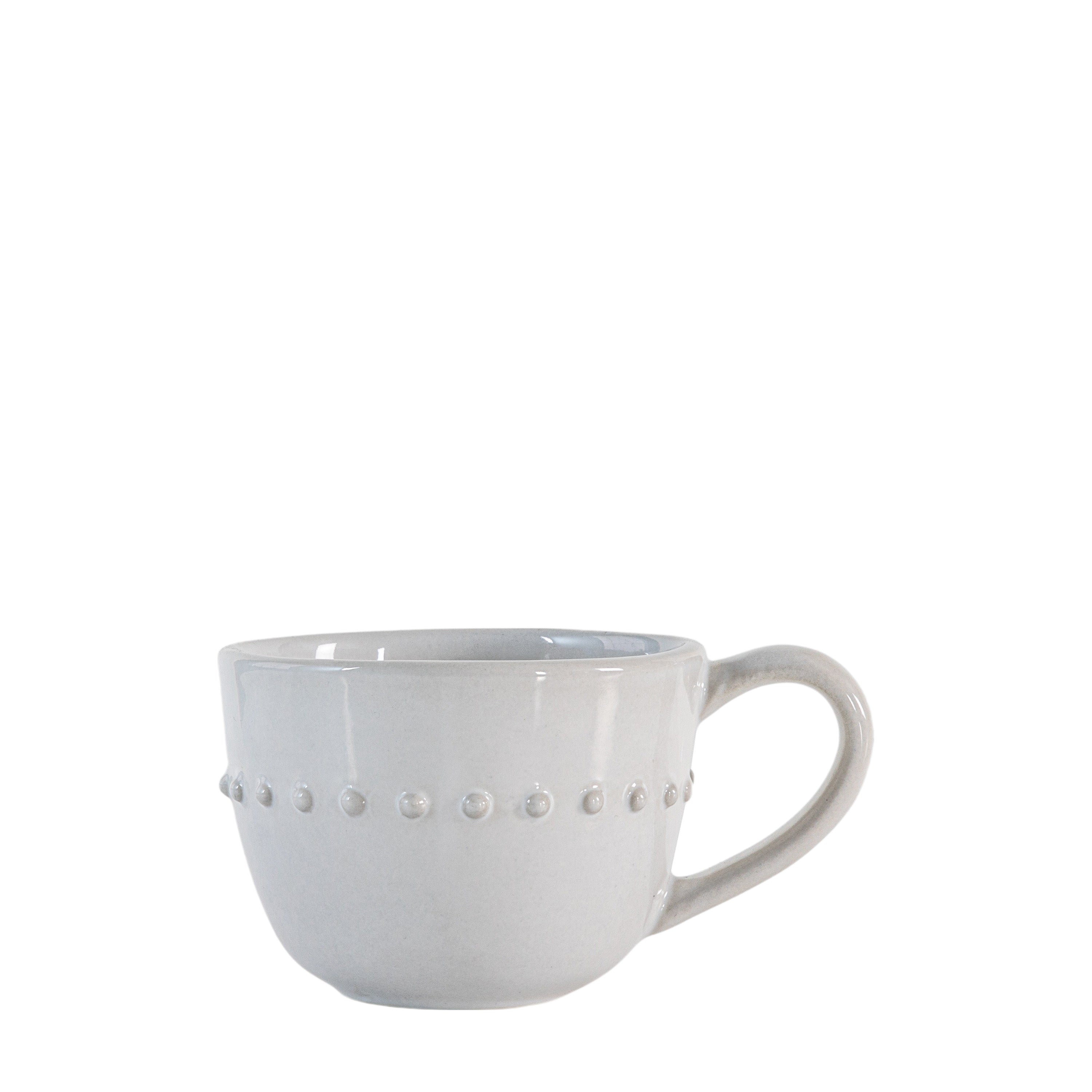 Organic Beaded Mug White (4pk) - Porcelain | Migo Interiors