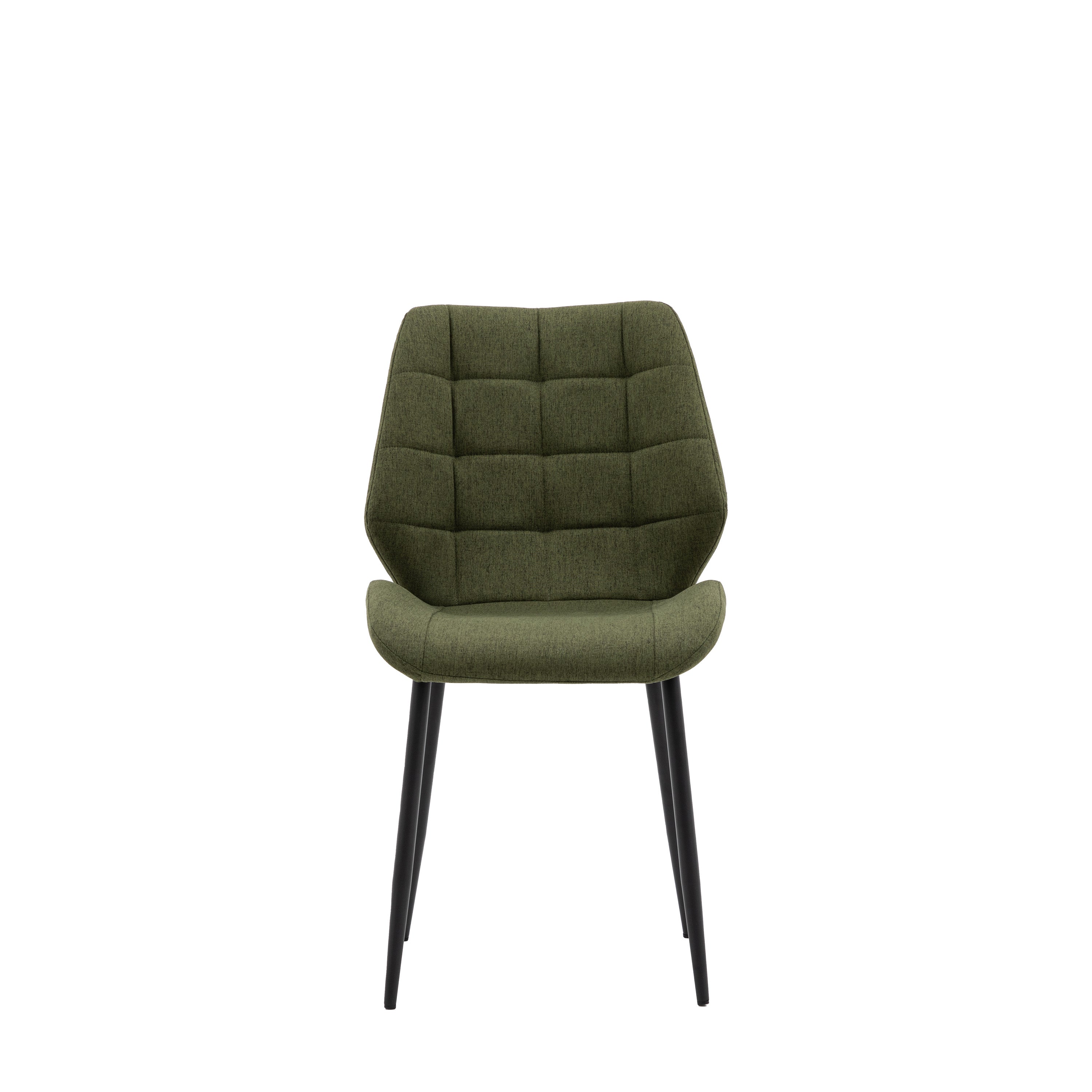 Manford Dining Chair Bottle Green (2pk) - Iron / Polyester / Plywood / Foam | Migo Interiors