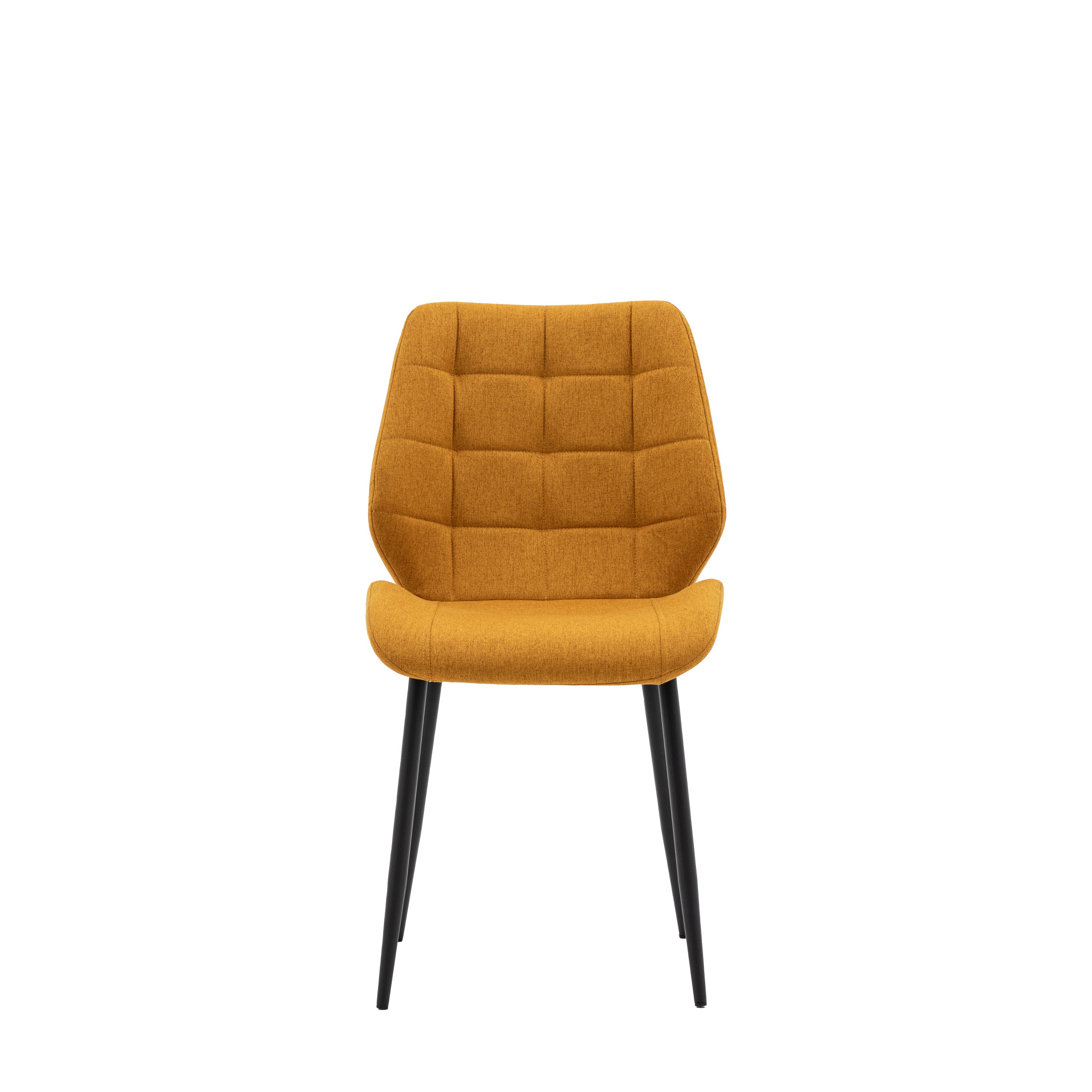 Manford Dining Chair Saffron (2pk) - Iron / Polyester / Plywood / Foam | Migo Interiors