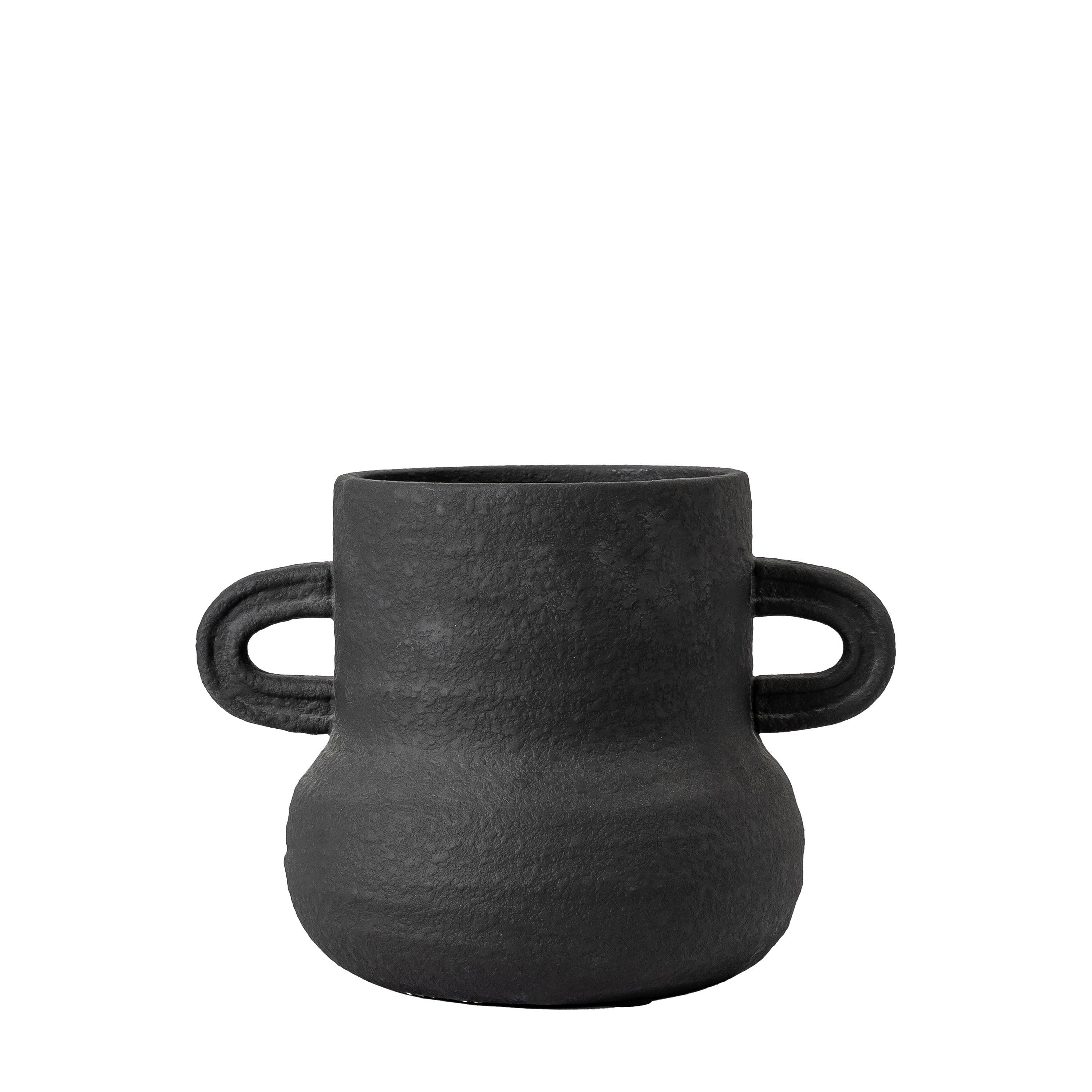 Gorki Vase Small Black - Cement | Migo Interiors