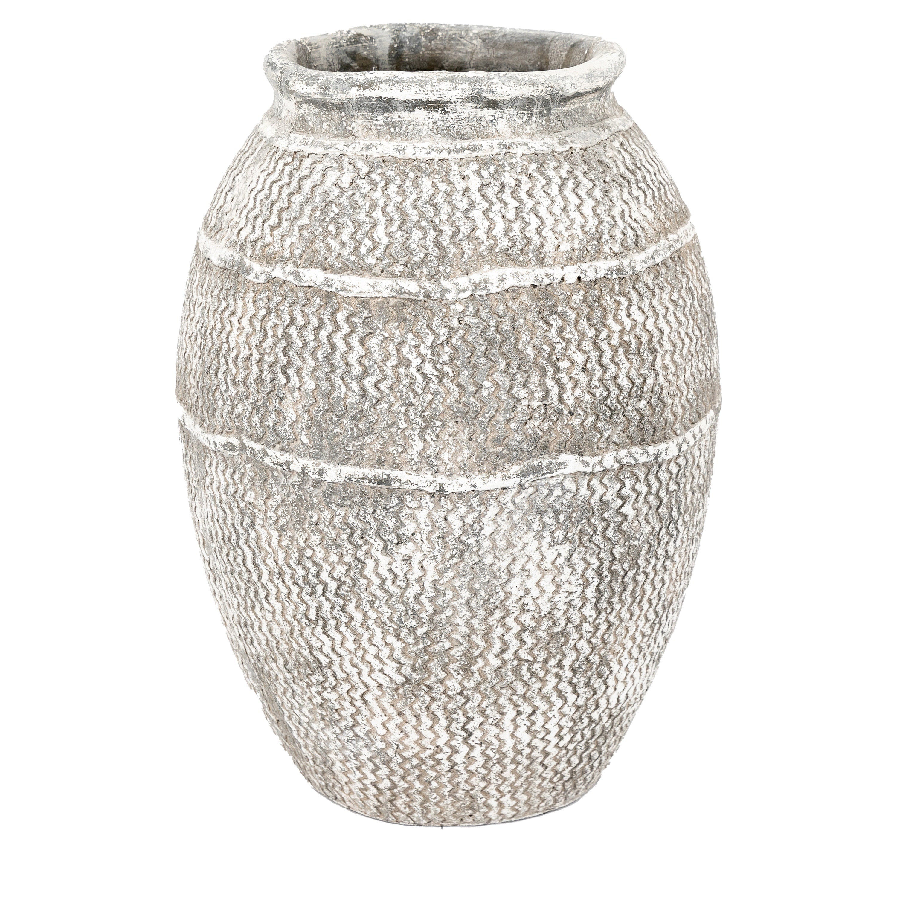 Zante Vase Large Antique Grey - Cement | Migo Interiors