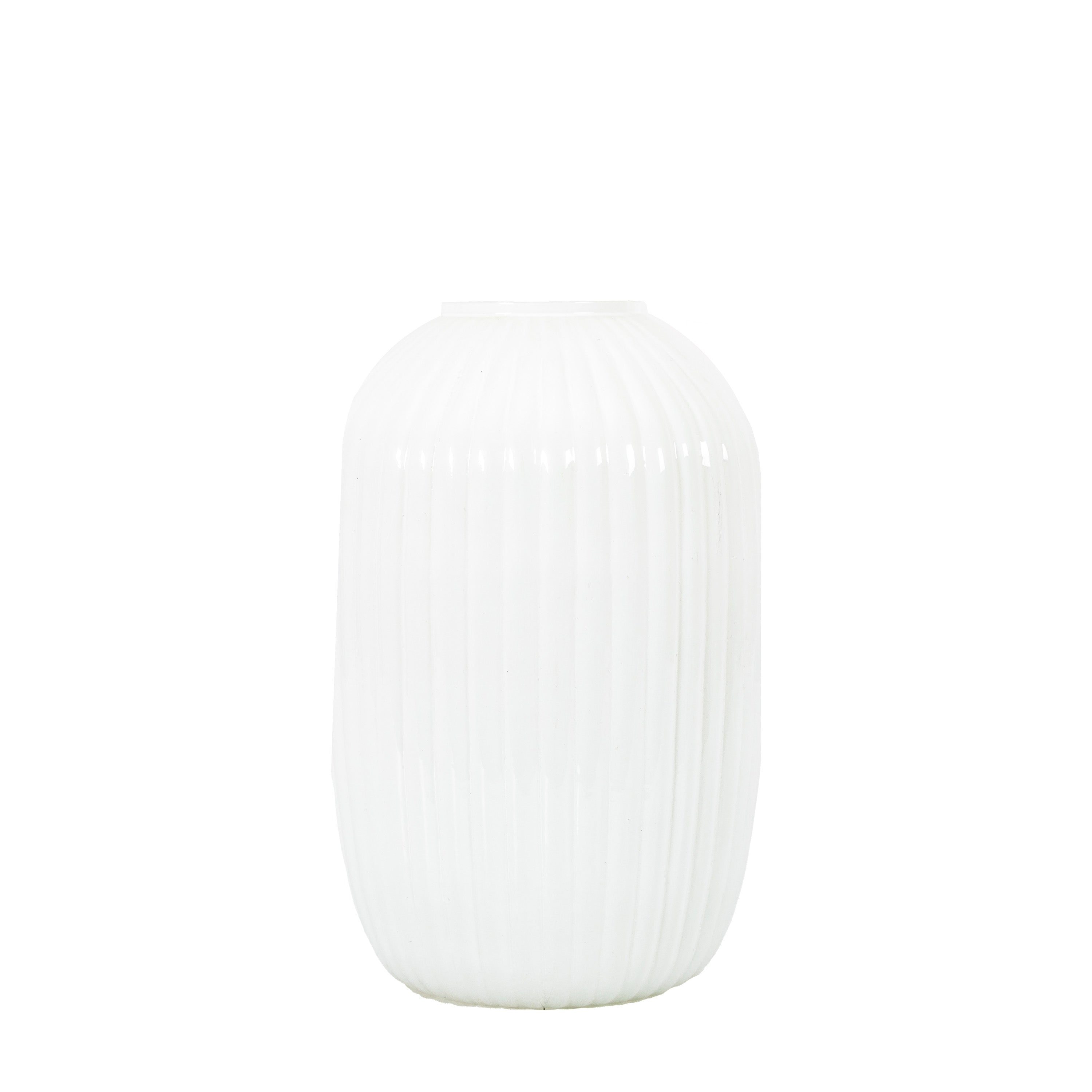 Fjord Vase Medium White - Glass | Migo Interiors