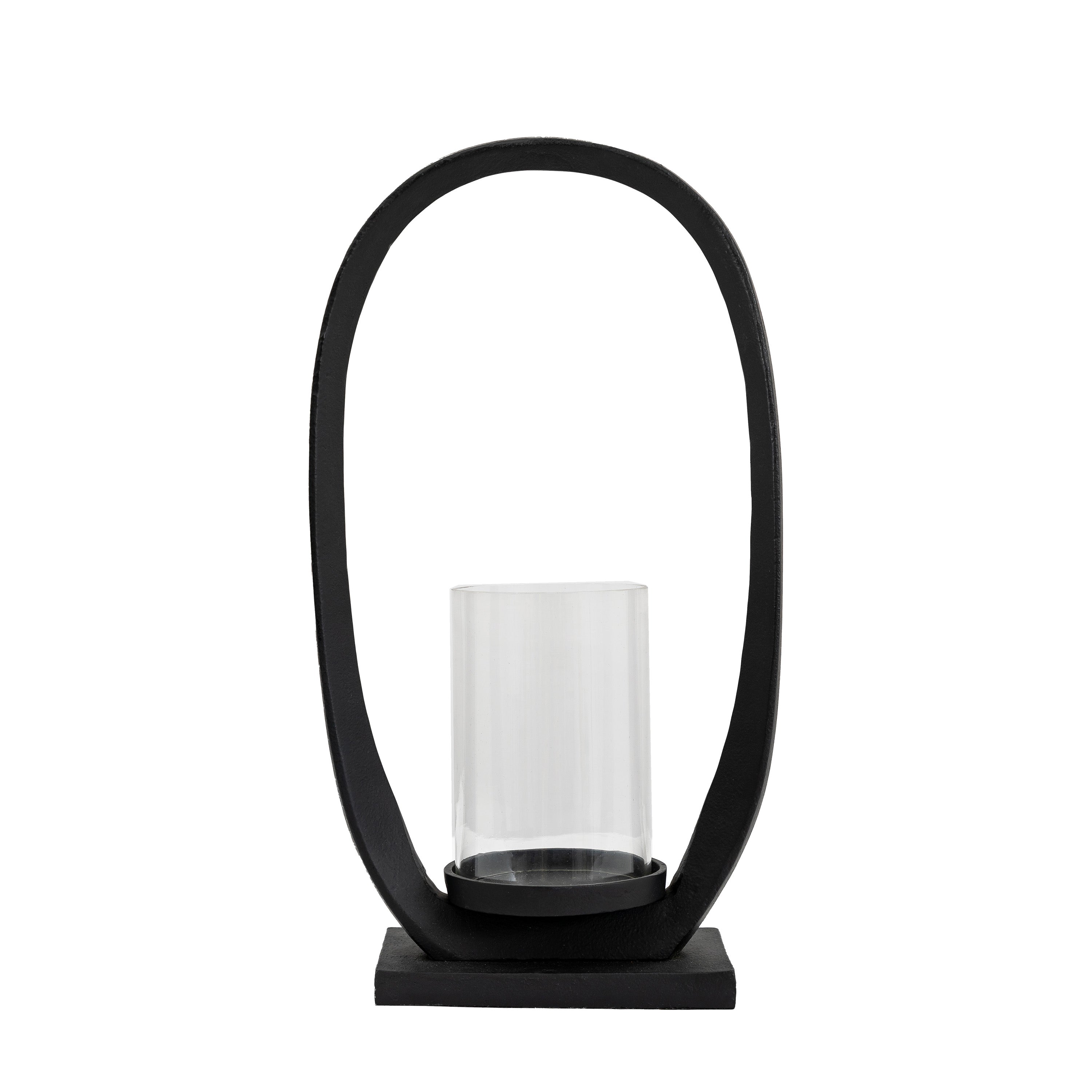 Hooper Lantern Large Black - Aluminium / Glass | Migo Interiors
