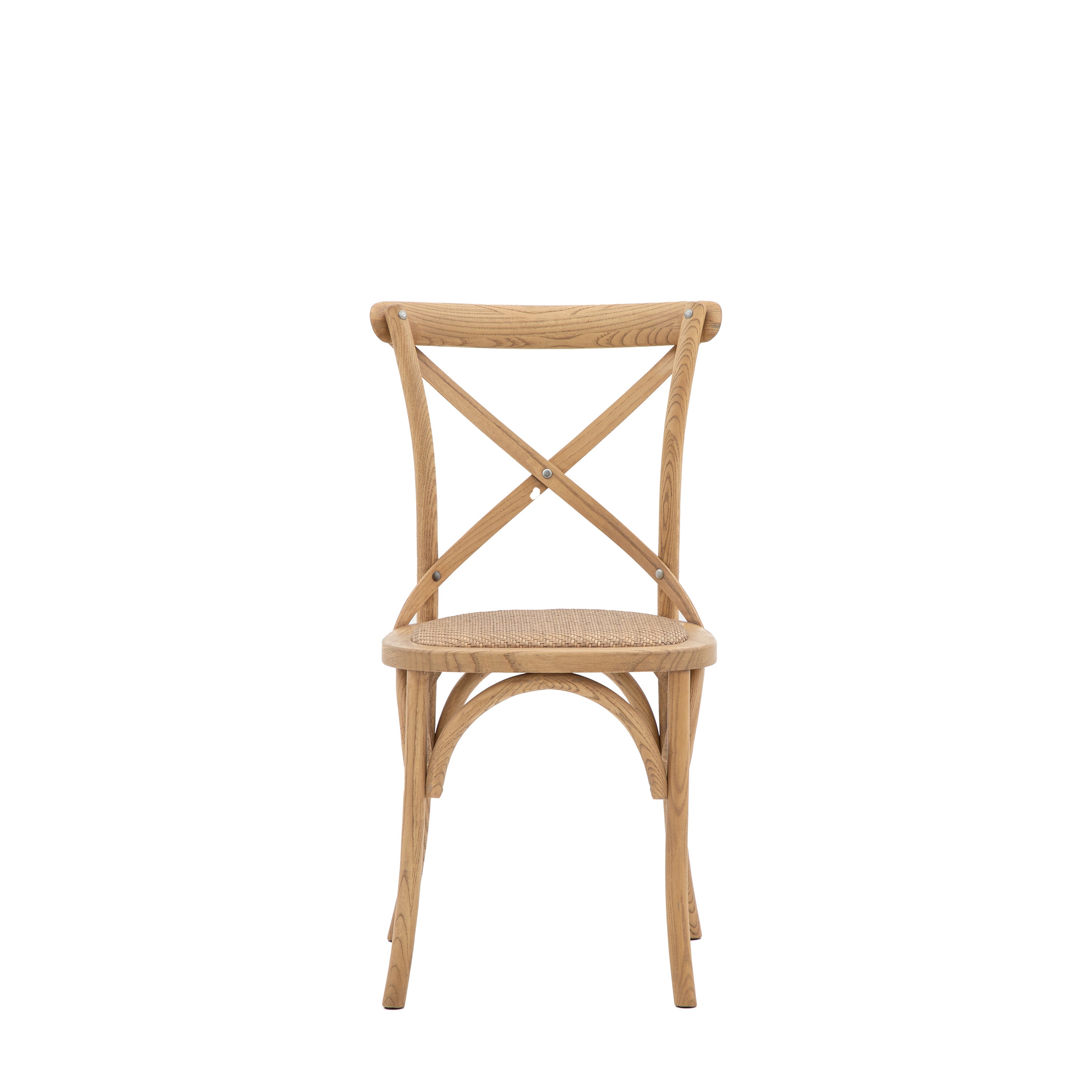 Cafe Chair Oak/Rattan (2pk) - Oak / Plywood / Rattan | Migo Interiors