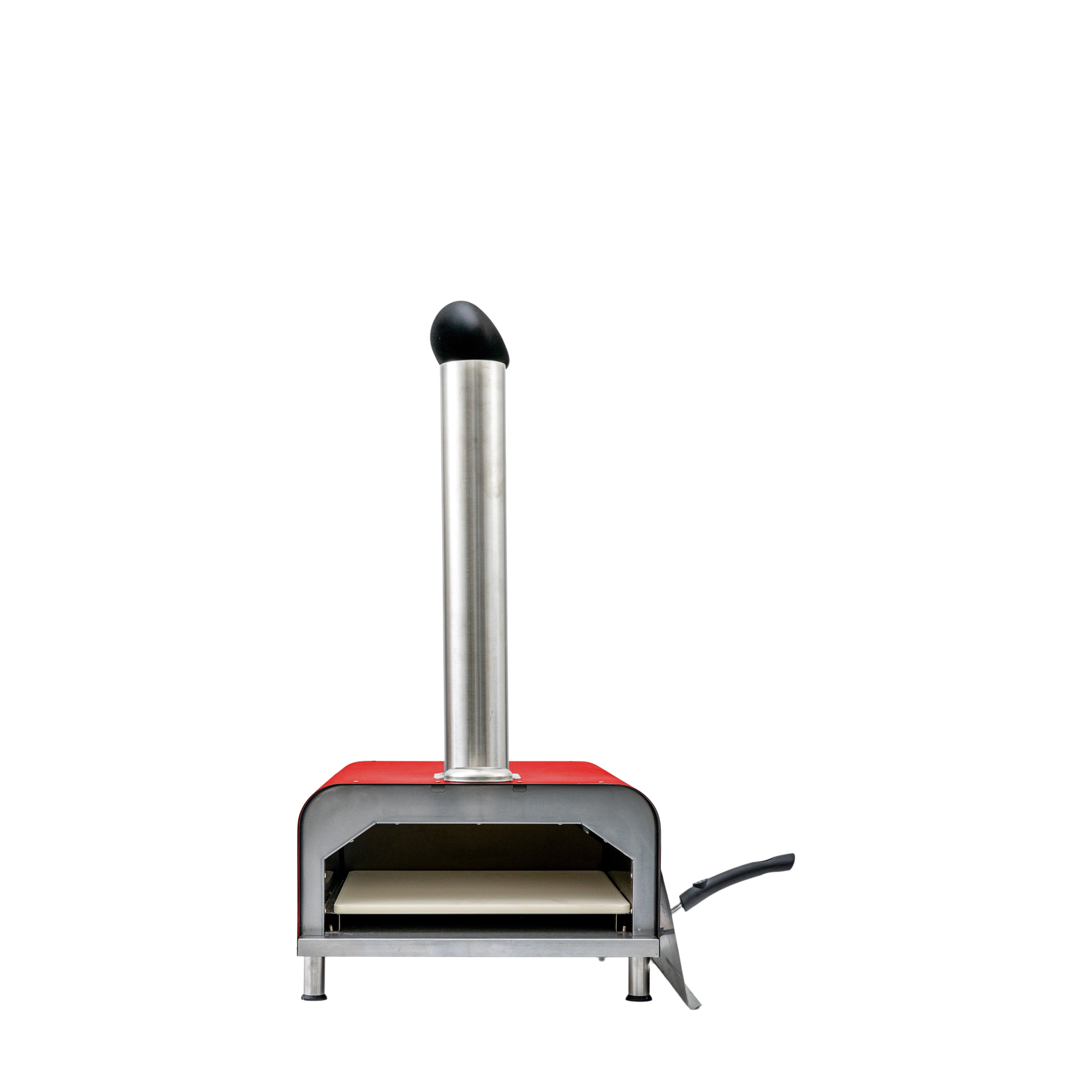 Sassari Pellet Pizza Oven Red - Stainless Steel / Ceramic Tile | Migo Interiors