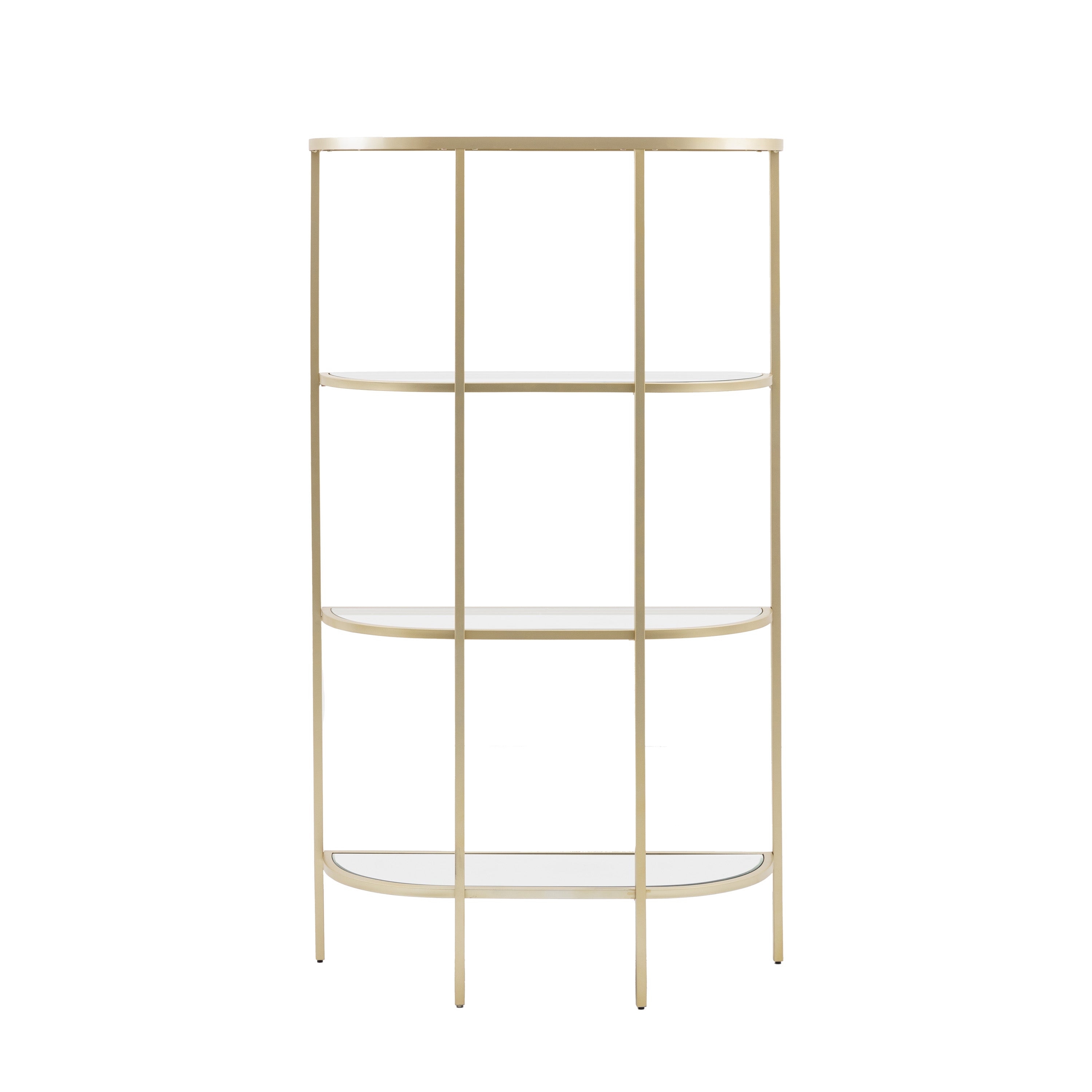 Hudson Display Unit Champagne - Metal / Glass / MDF | Migo Interiors