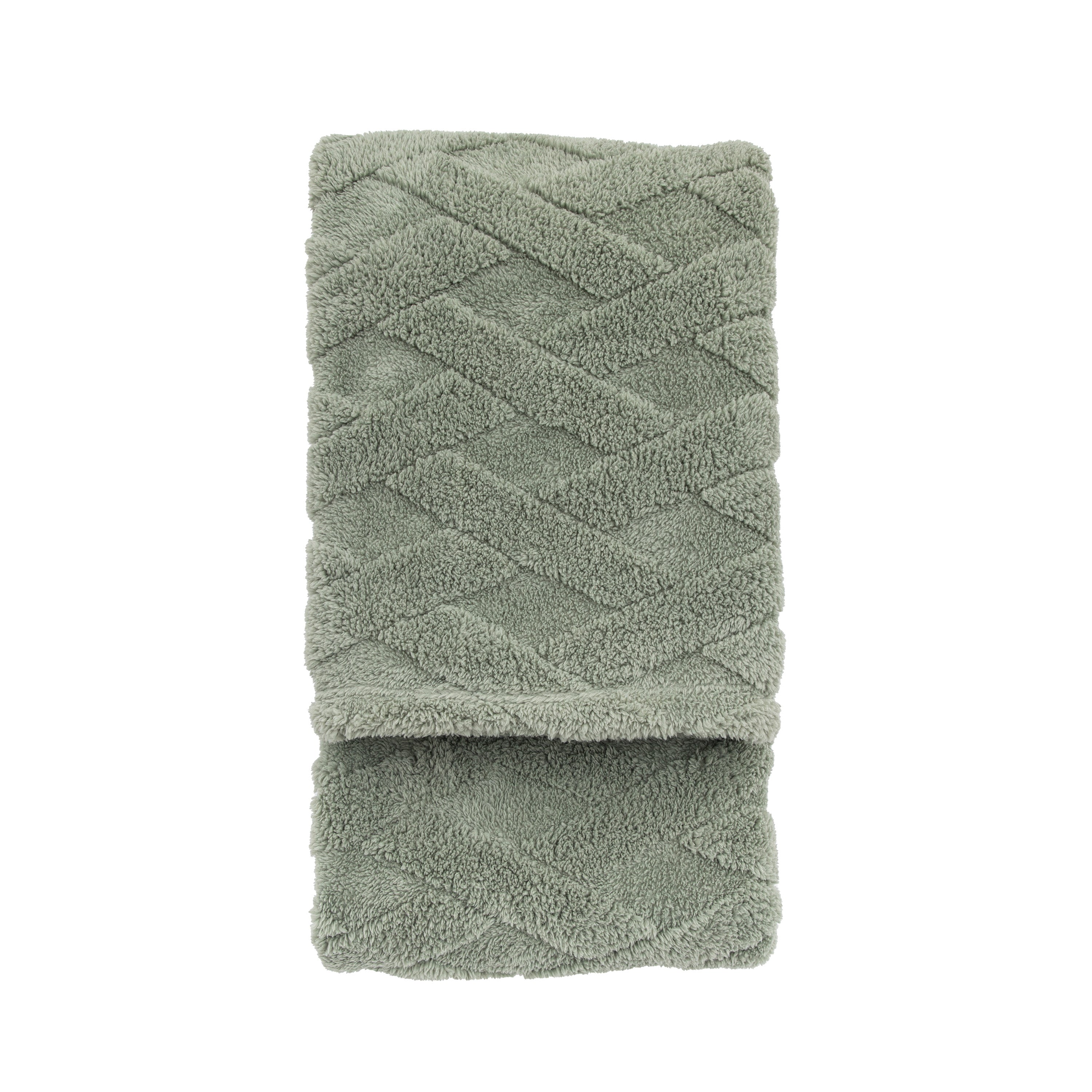 Textures Cross Knit Aspen Green - Polyester | Migo Interiors