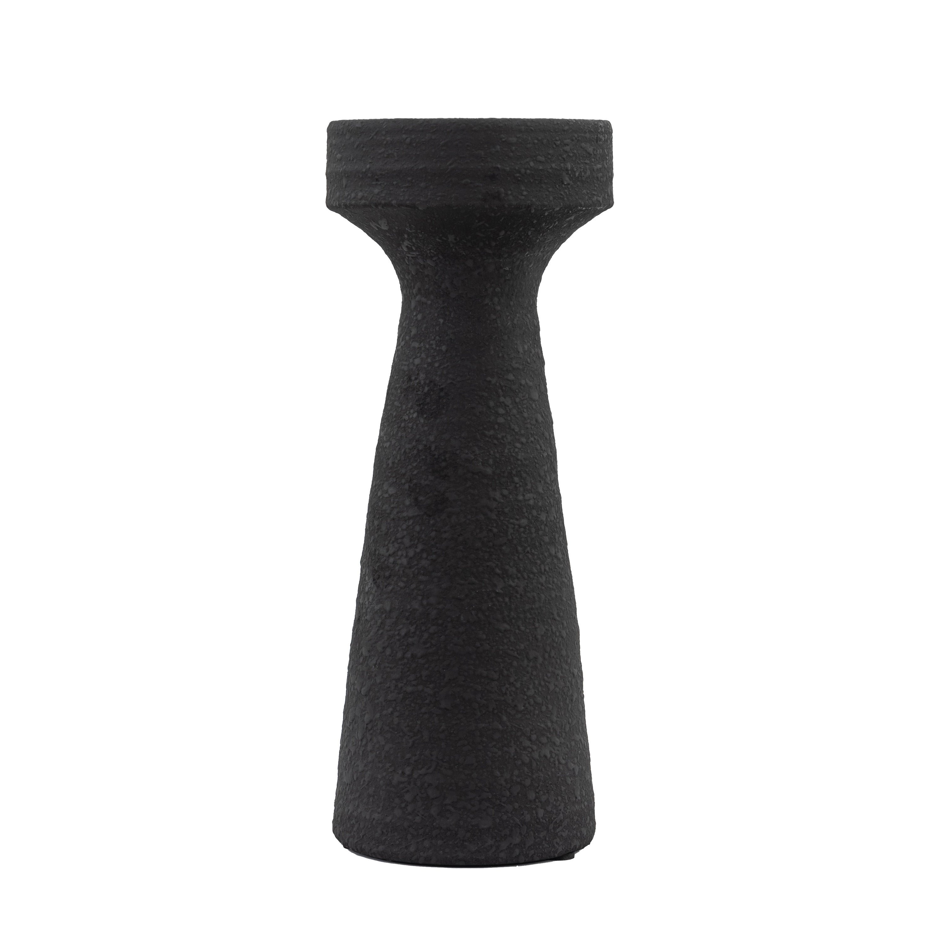 Luna Pillar Holder Black - Ceramic | Migo Interiors