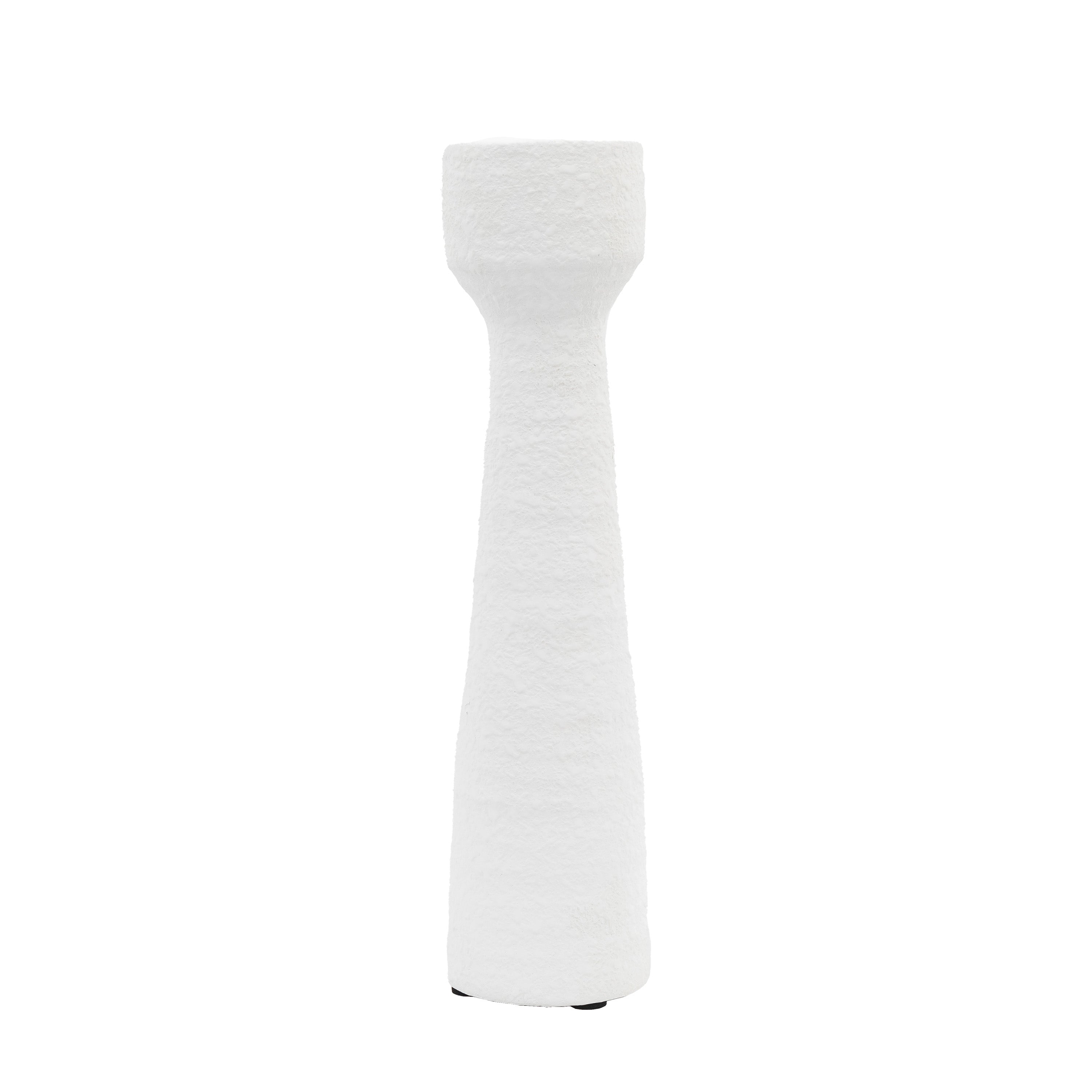 Luna Candlestick Small White (S/2) - Ceramic | Migo Interiors