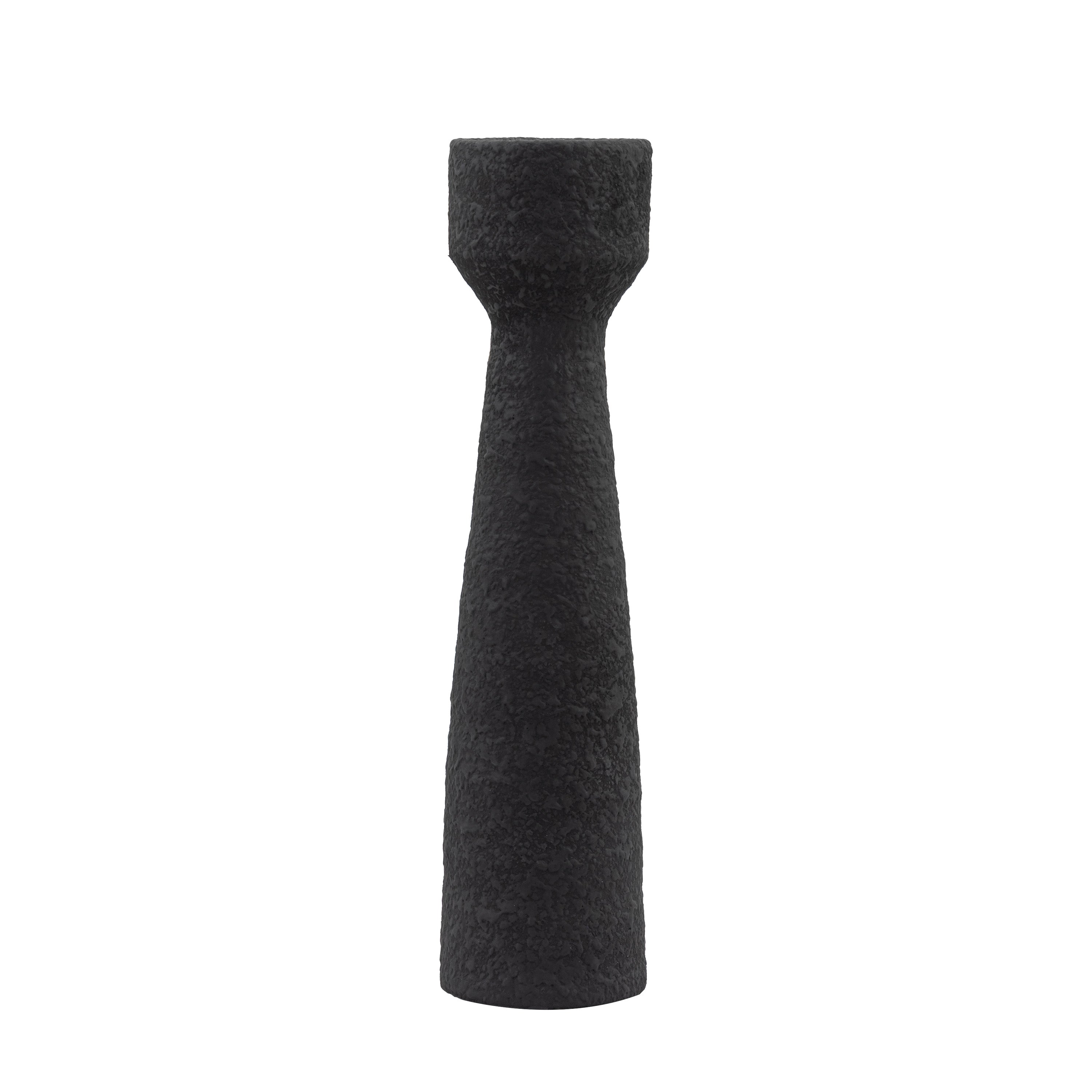 Luna Candlestick Small Black (S/2) - Ceramic | Migo Interiors