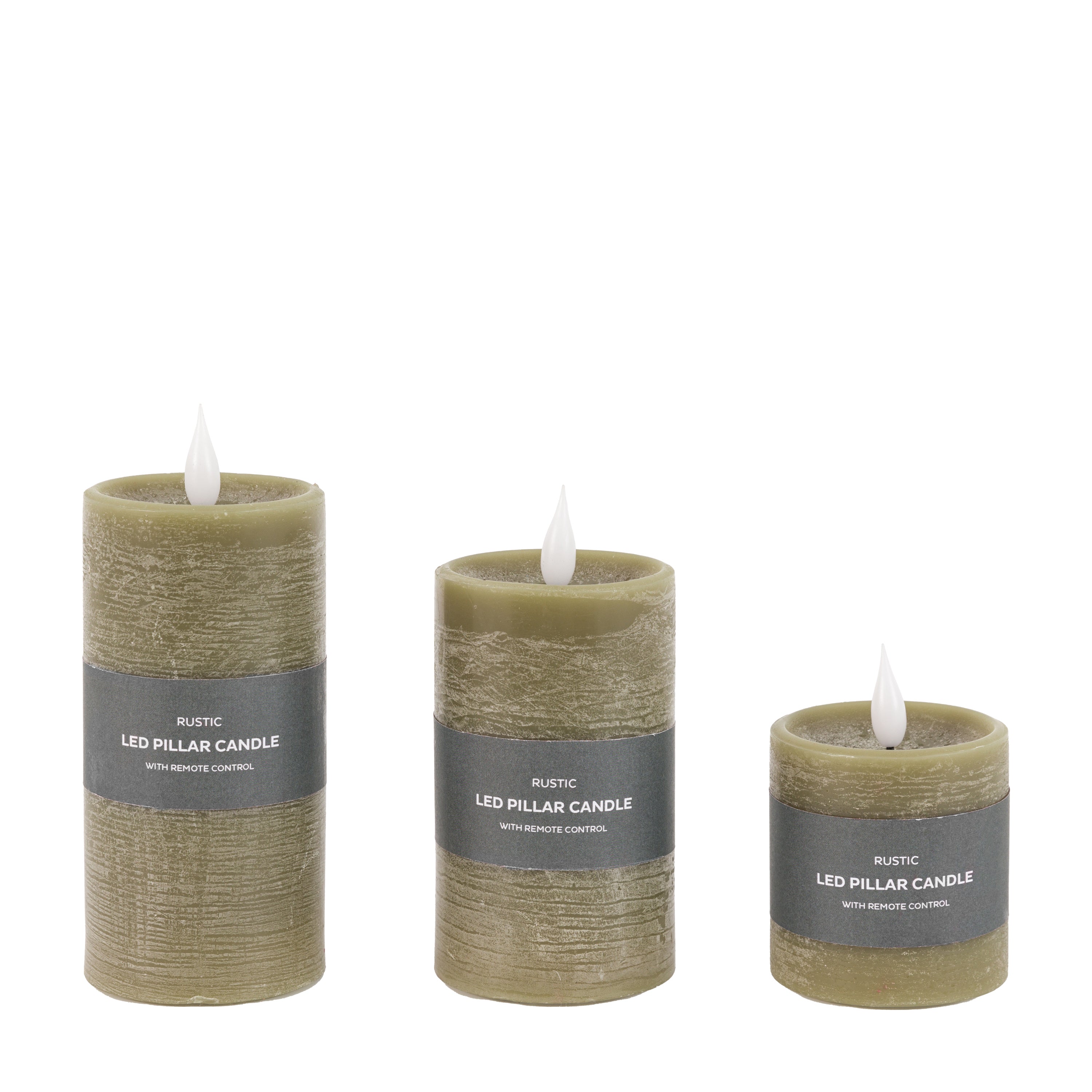 LED 1 Wick Candle Olive 3pk