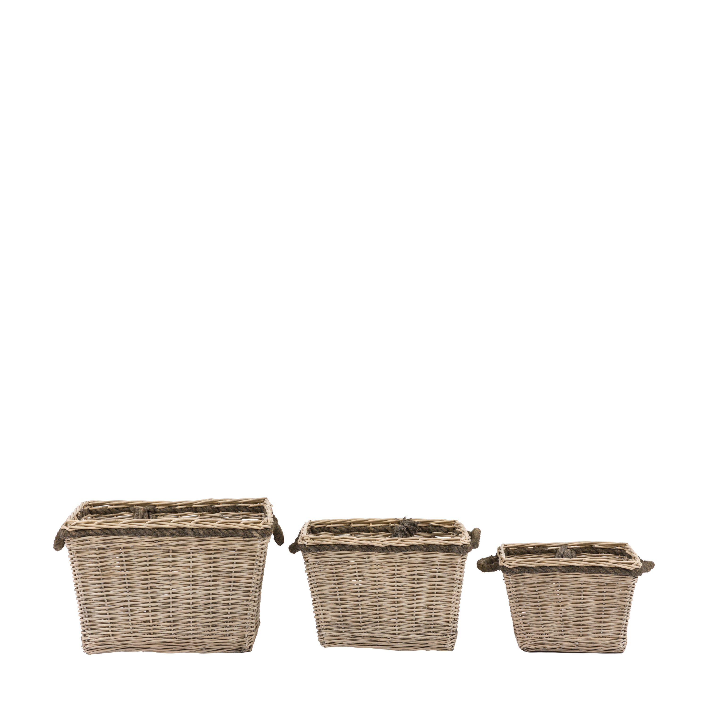 Aspen Woven Log Basket Natural S/3