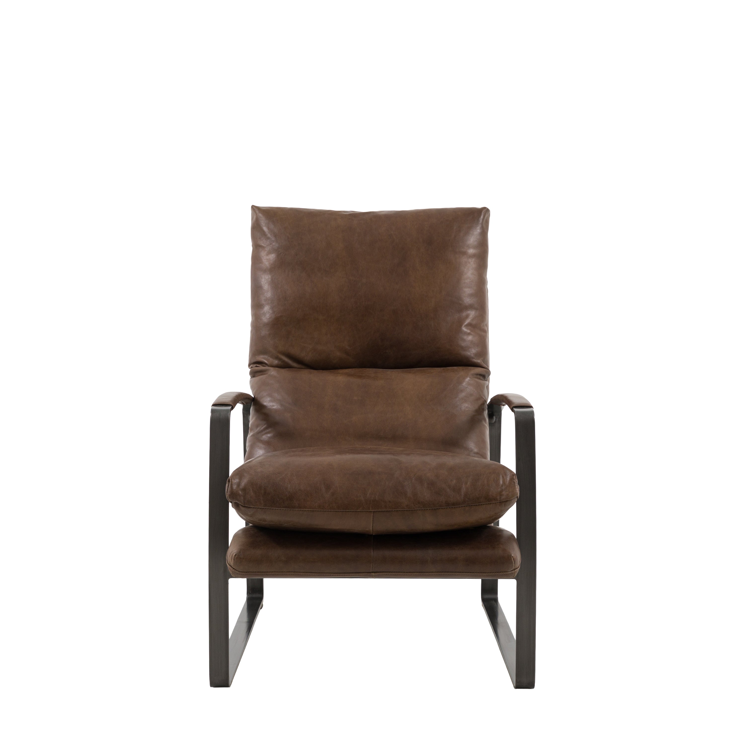 Fabien Lounger Brown Leather