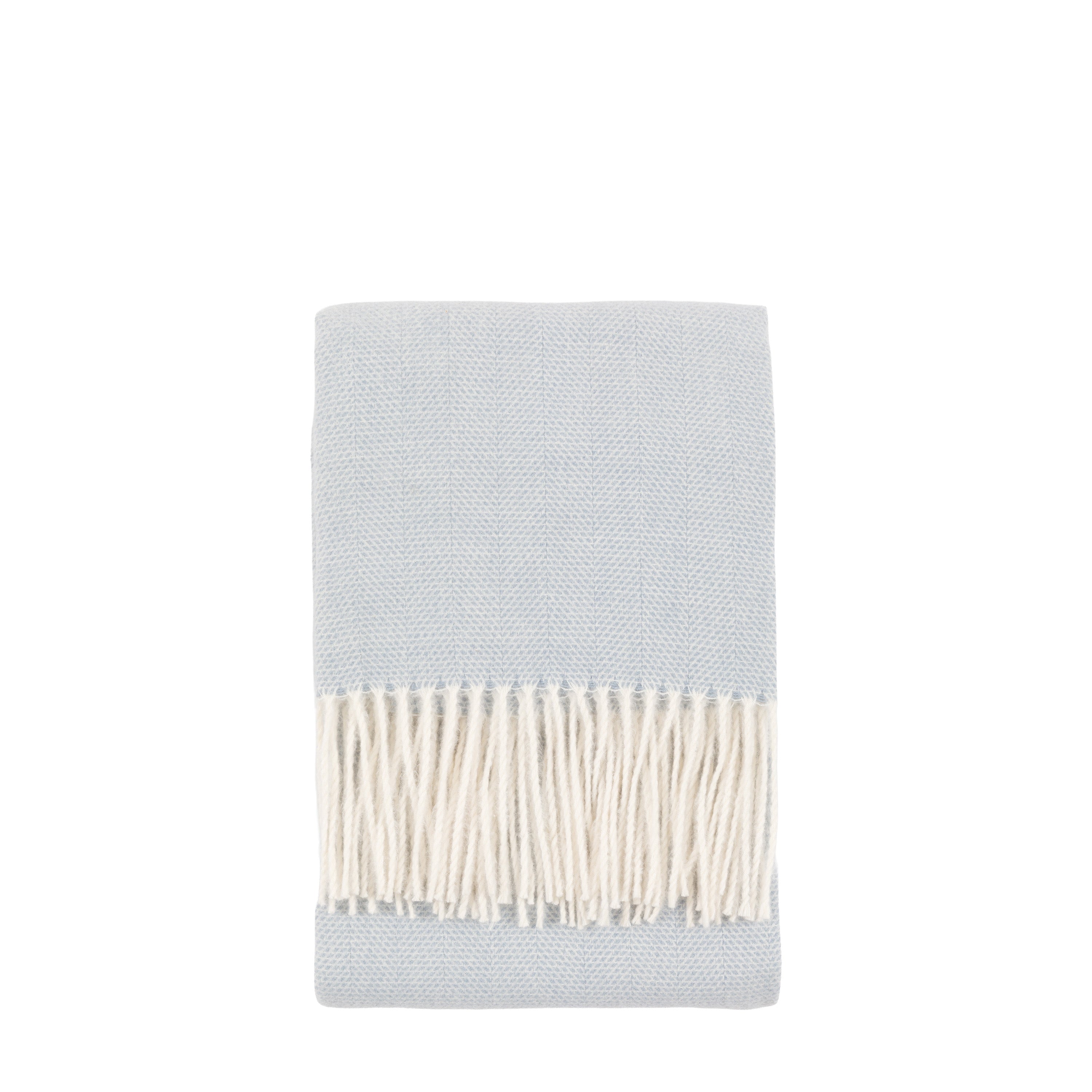 Cassis Herringbone Throw Blue
