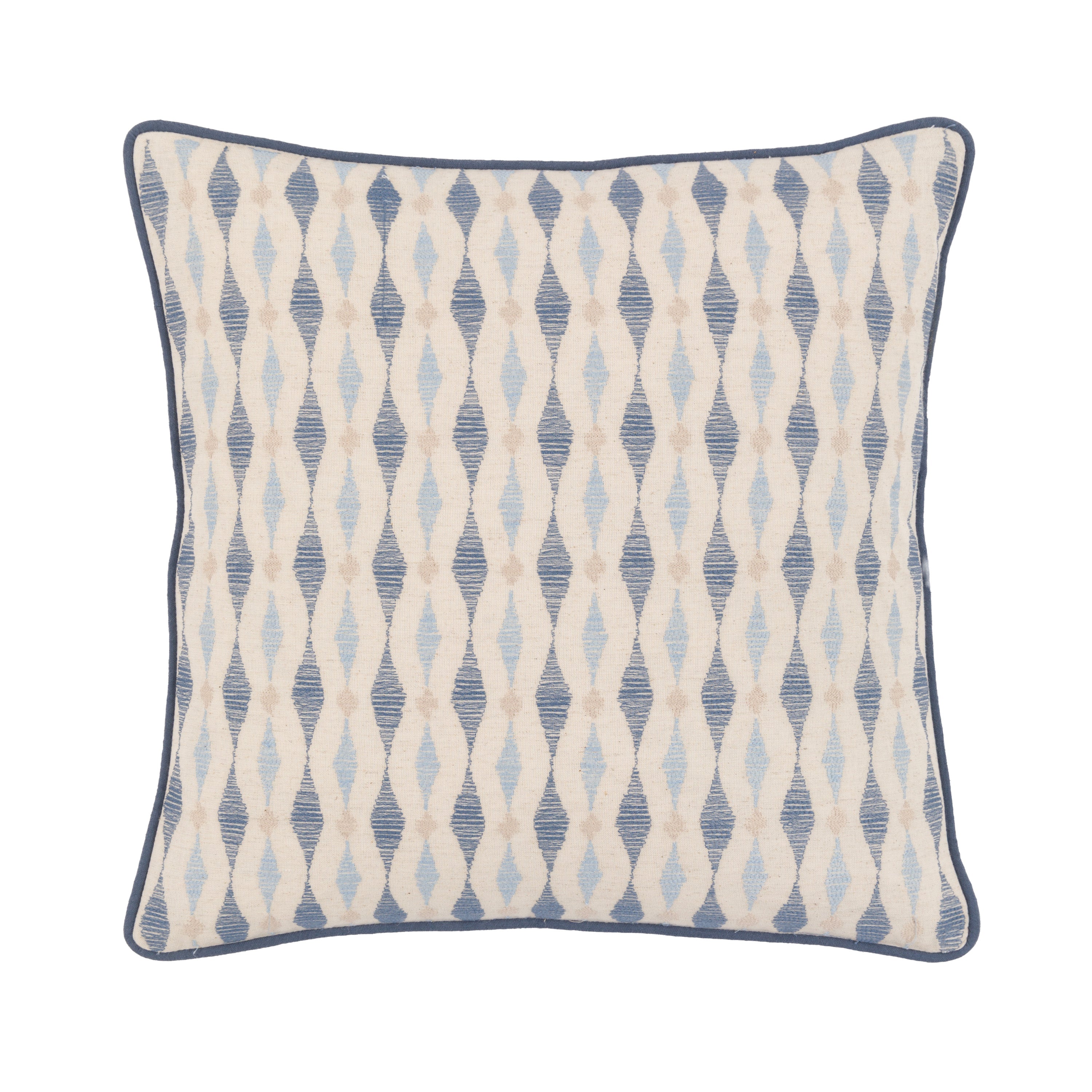 Sierra Ikat Emb Cushion Ink Blue