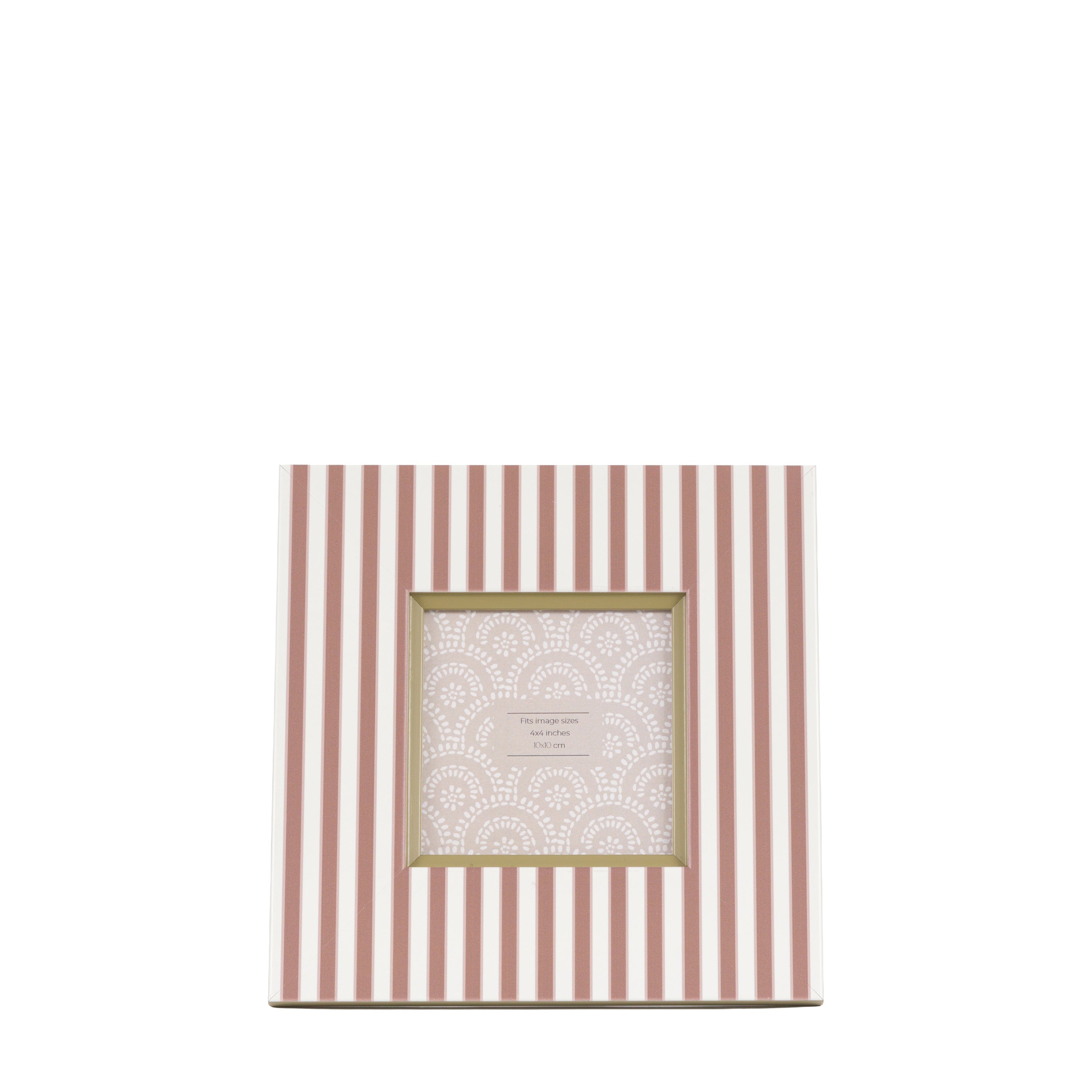 Stripe Photo Frame Olive & Fawn in (2pk)