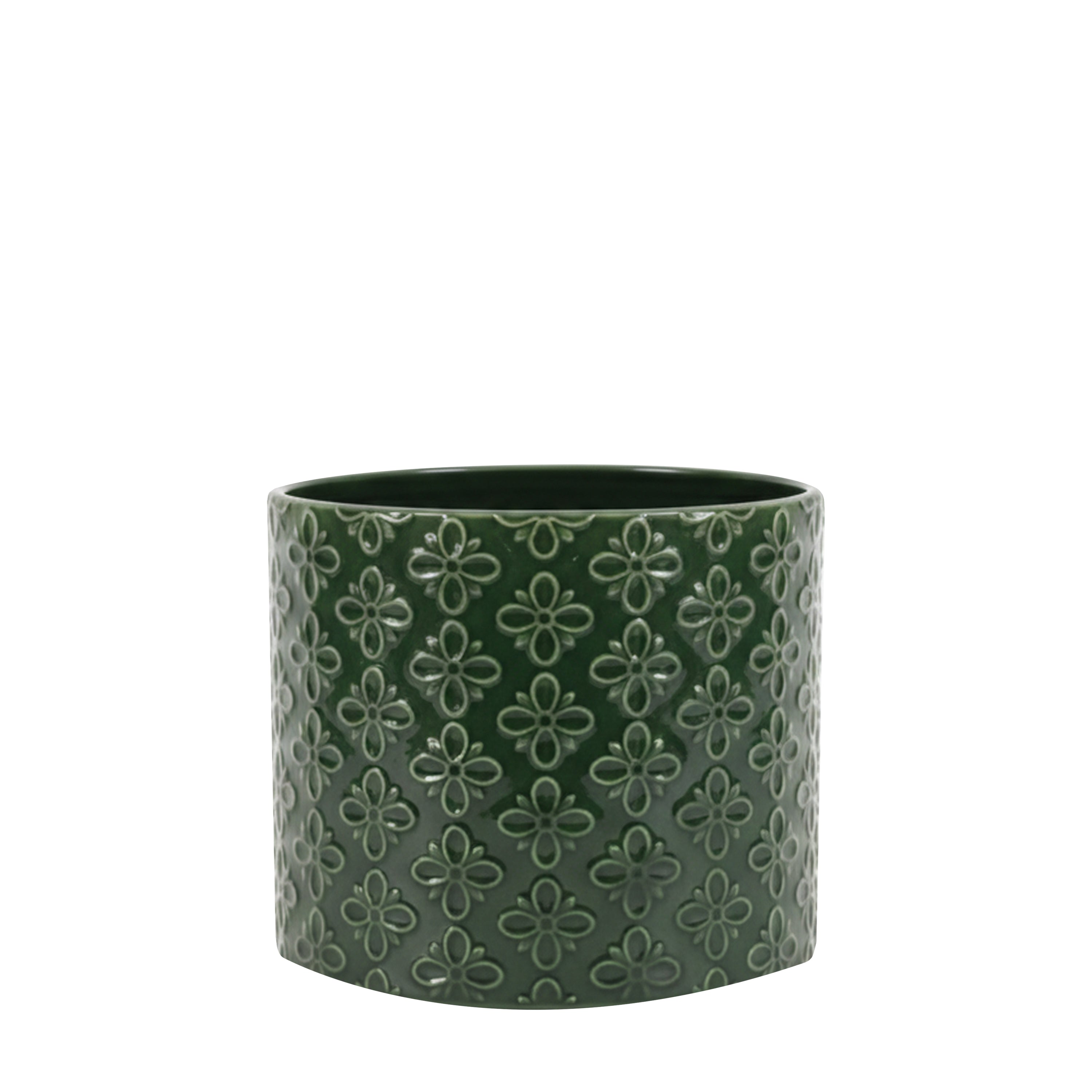 Selva Embossed Planter Green