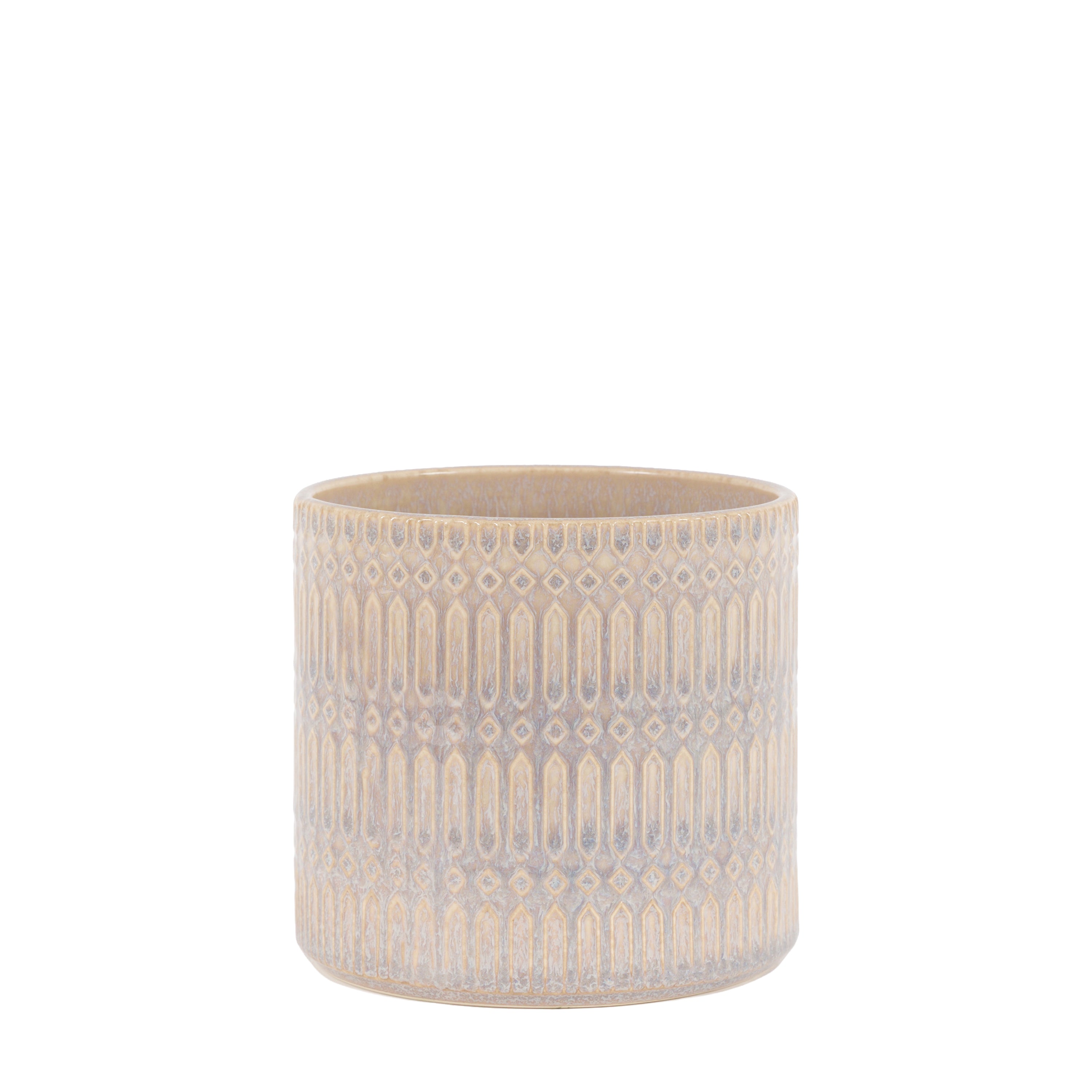 Alaro Embossed Planter Taupe