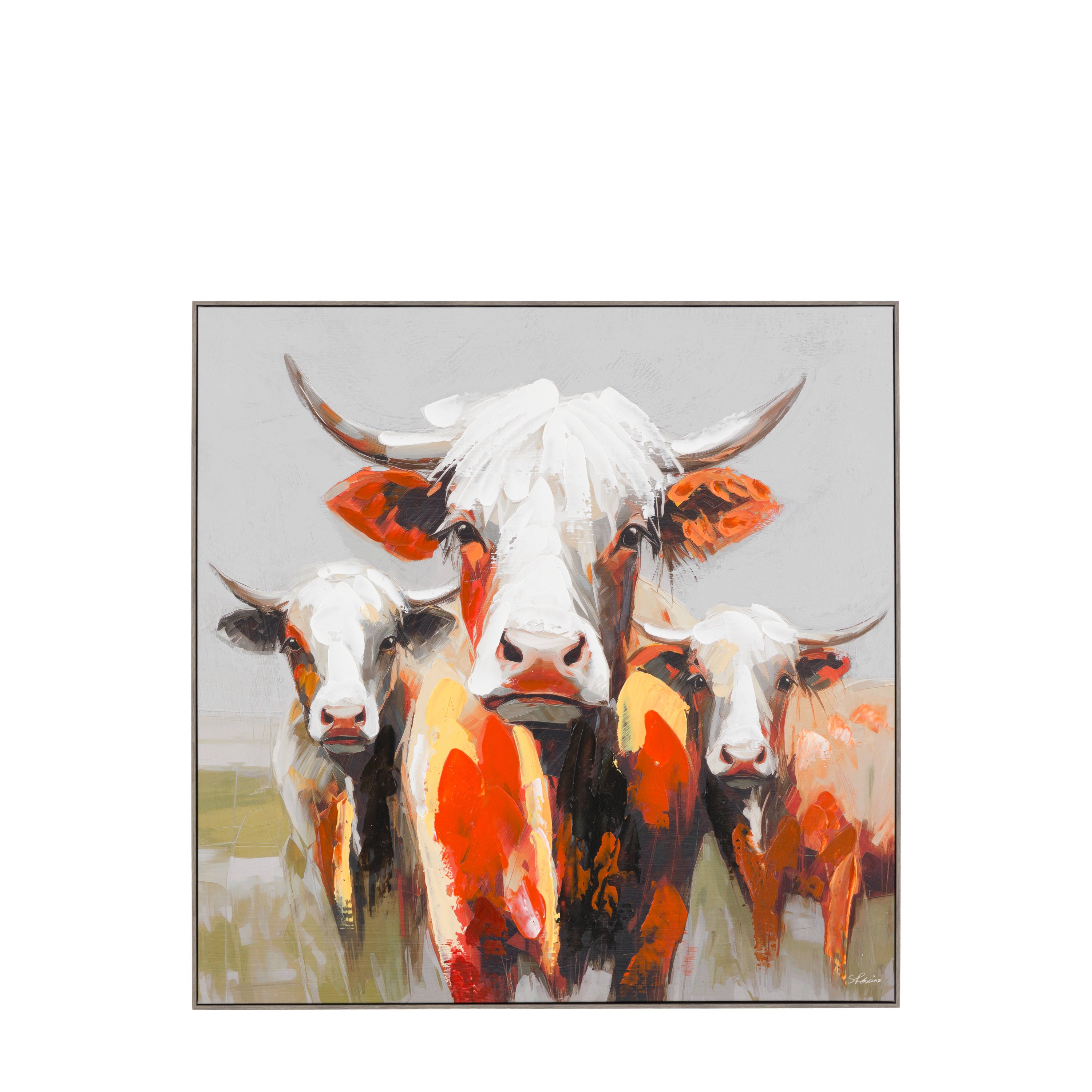 The Moo Crew Framed Canvas