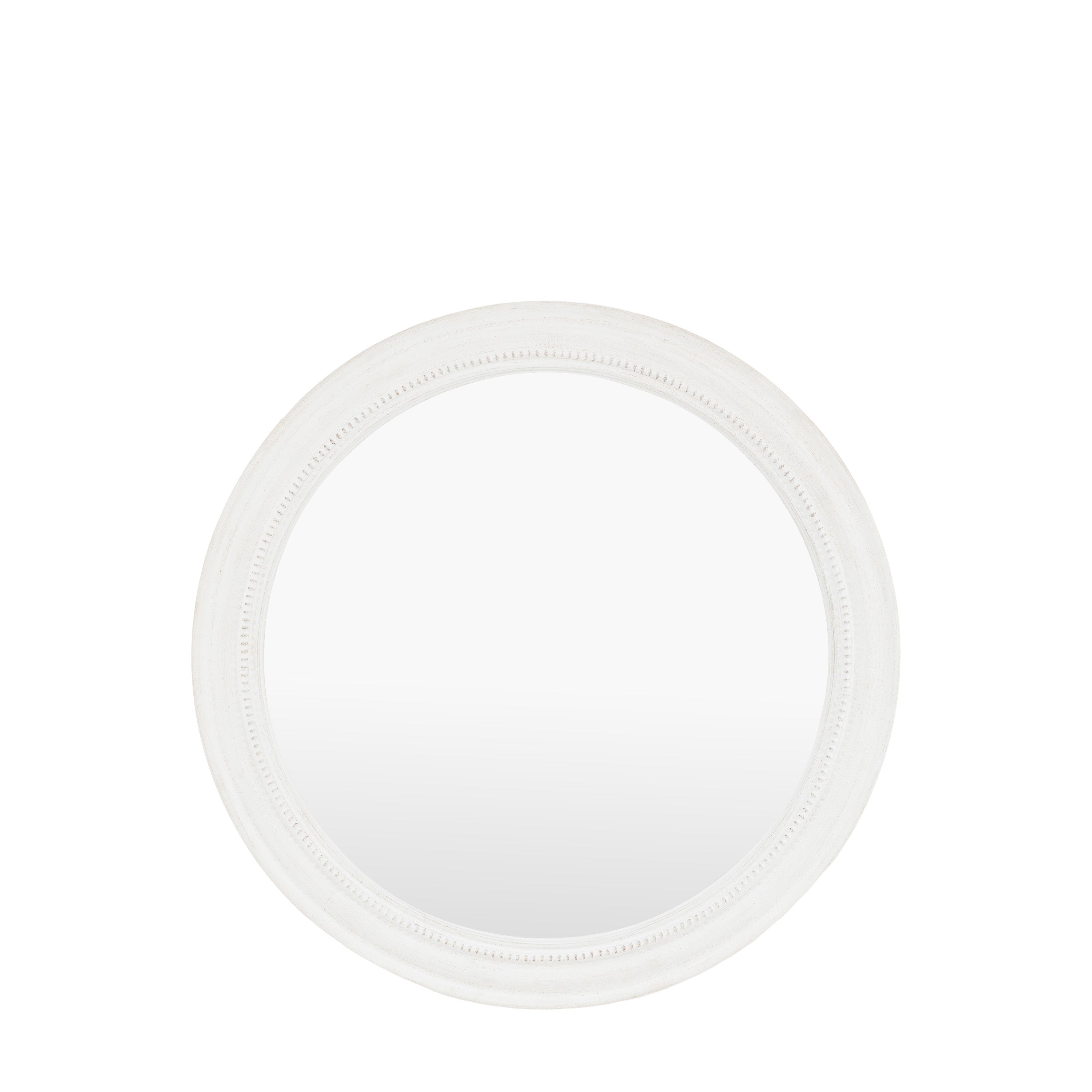 Shoreline Round Mirror White