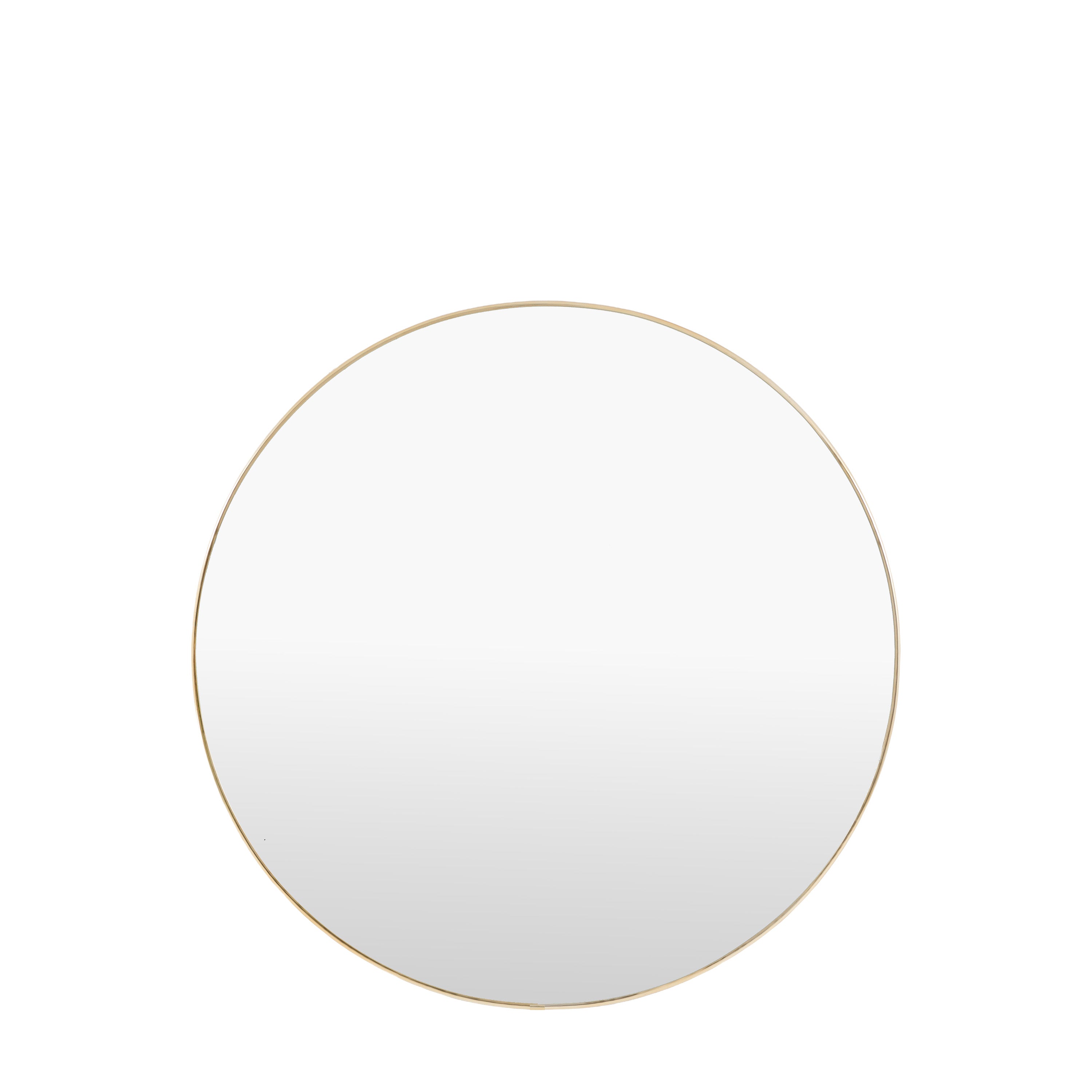Highline Round Mirror Brass
