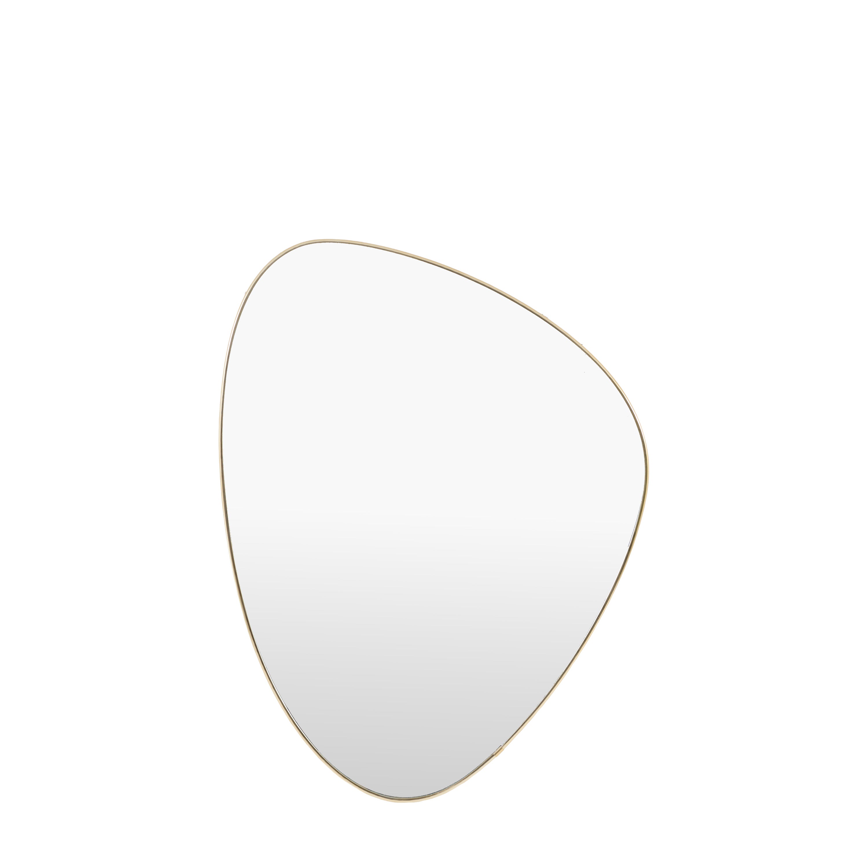Highline Pebble Mirror Brass