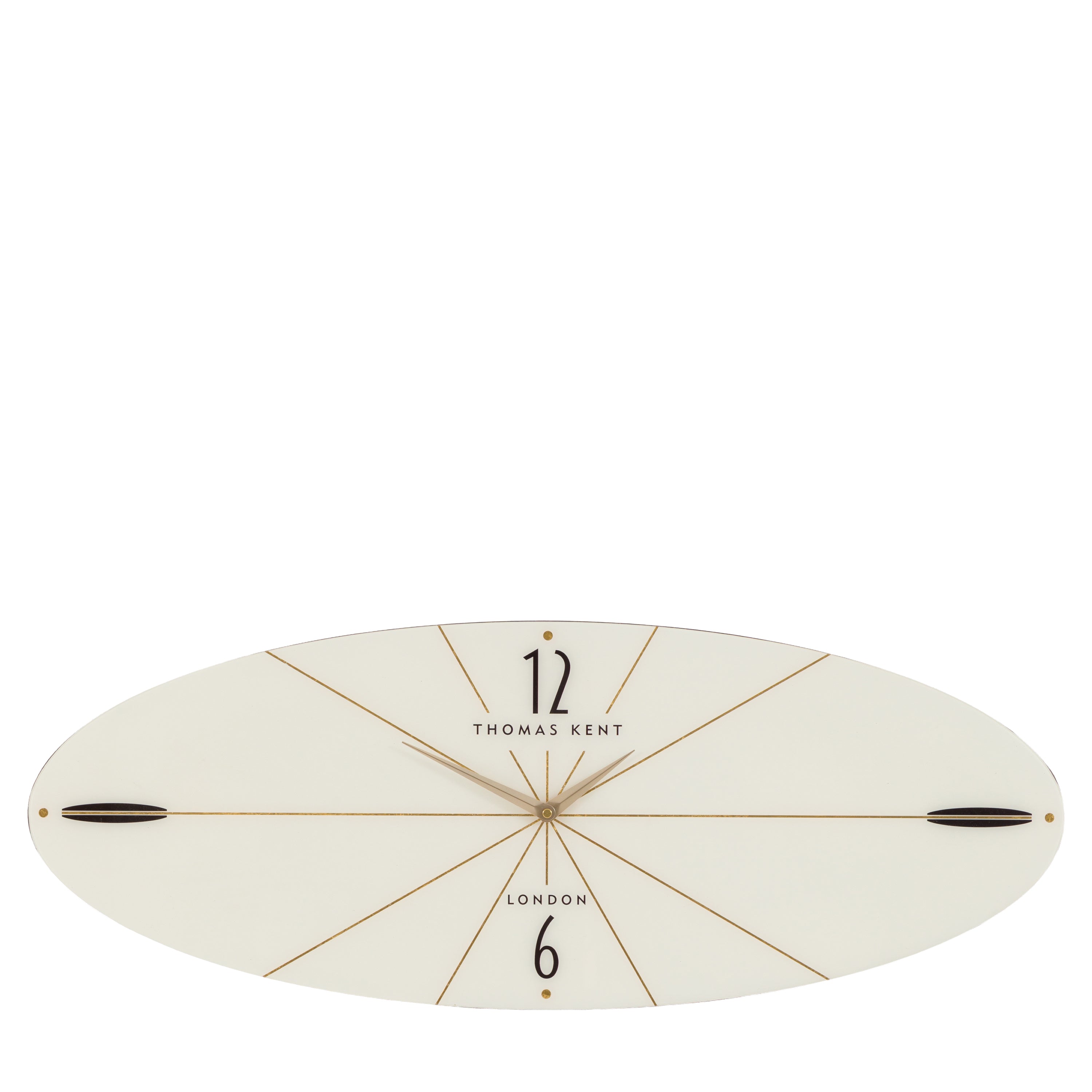 Greenwich Ellipse Wall Clock Snow White 80cm