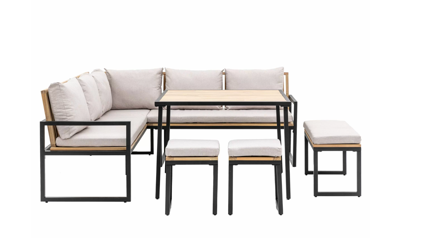 Fabia 8-Seater Outdoor Corner Dining Set – Entertain in Style This Summer
