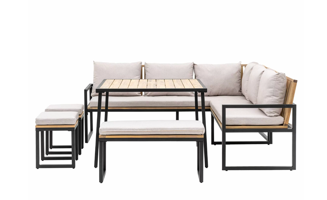 Fabia 8-Seater Outdoor Corner Dining Set – Entertain in Style This Summer