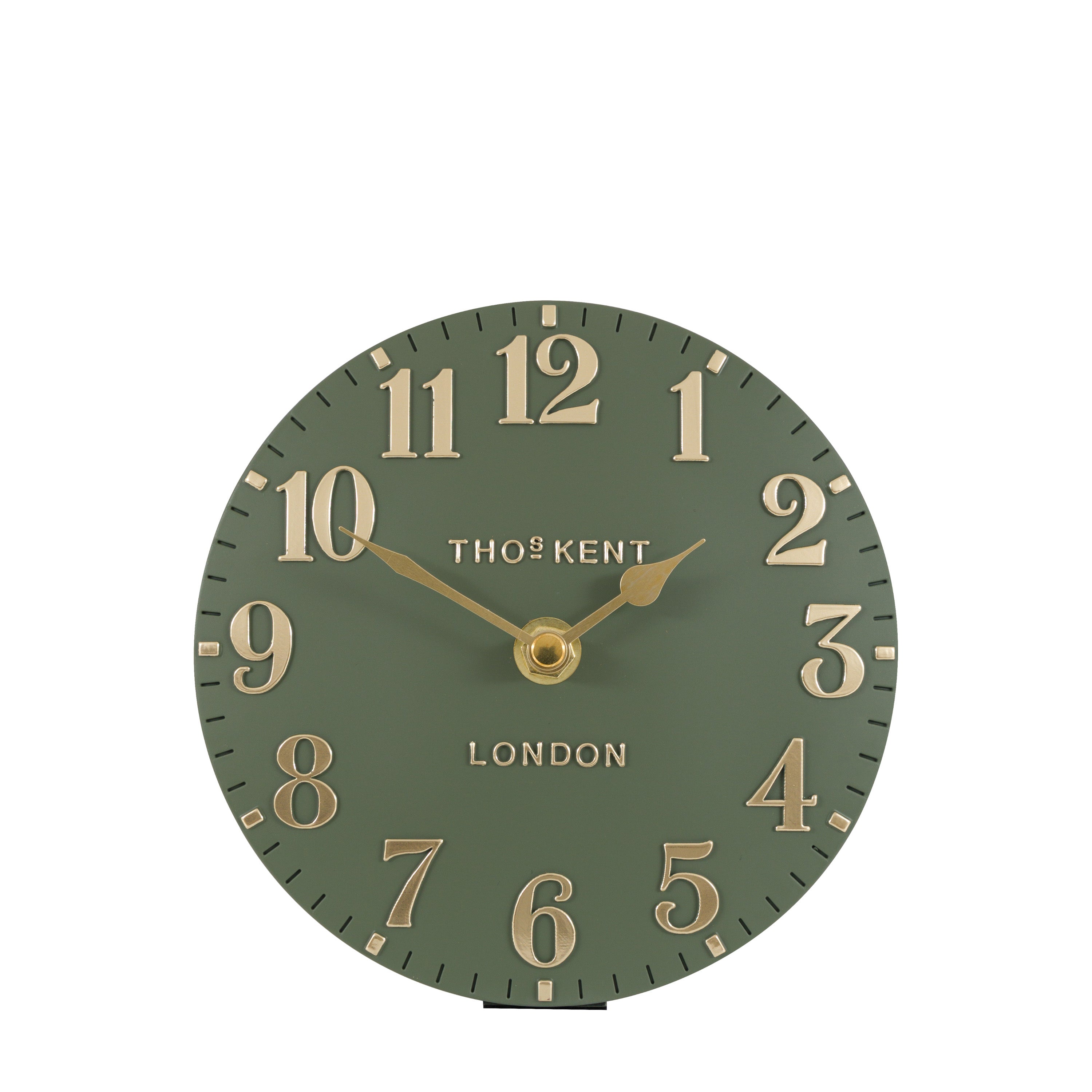 Arabic Mantel Clock Lichen Green 6in