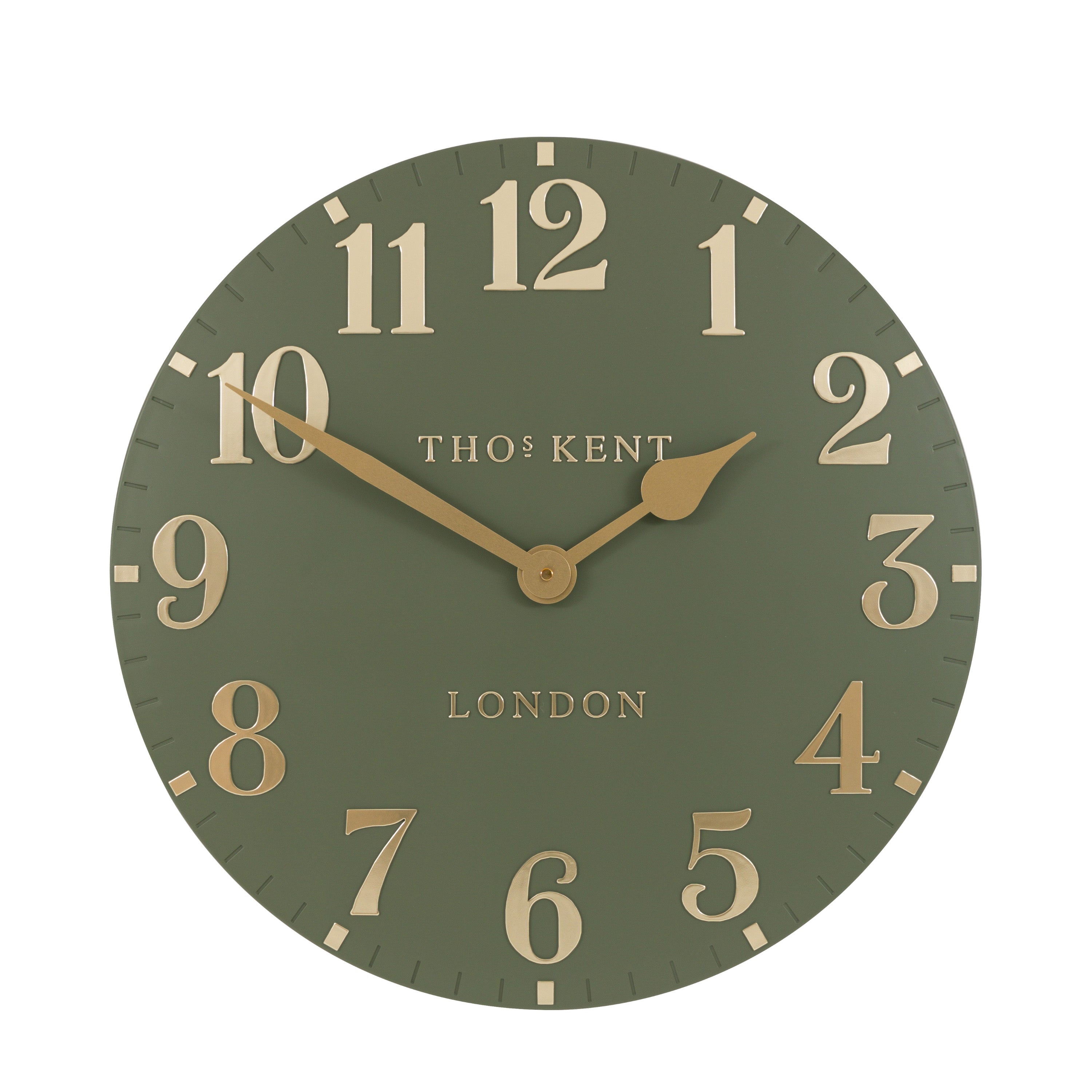 Arabic Wall Clock Lichen Green 20in