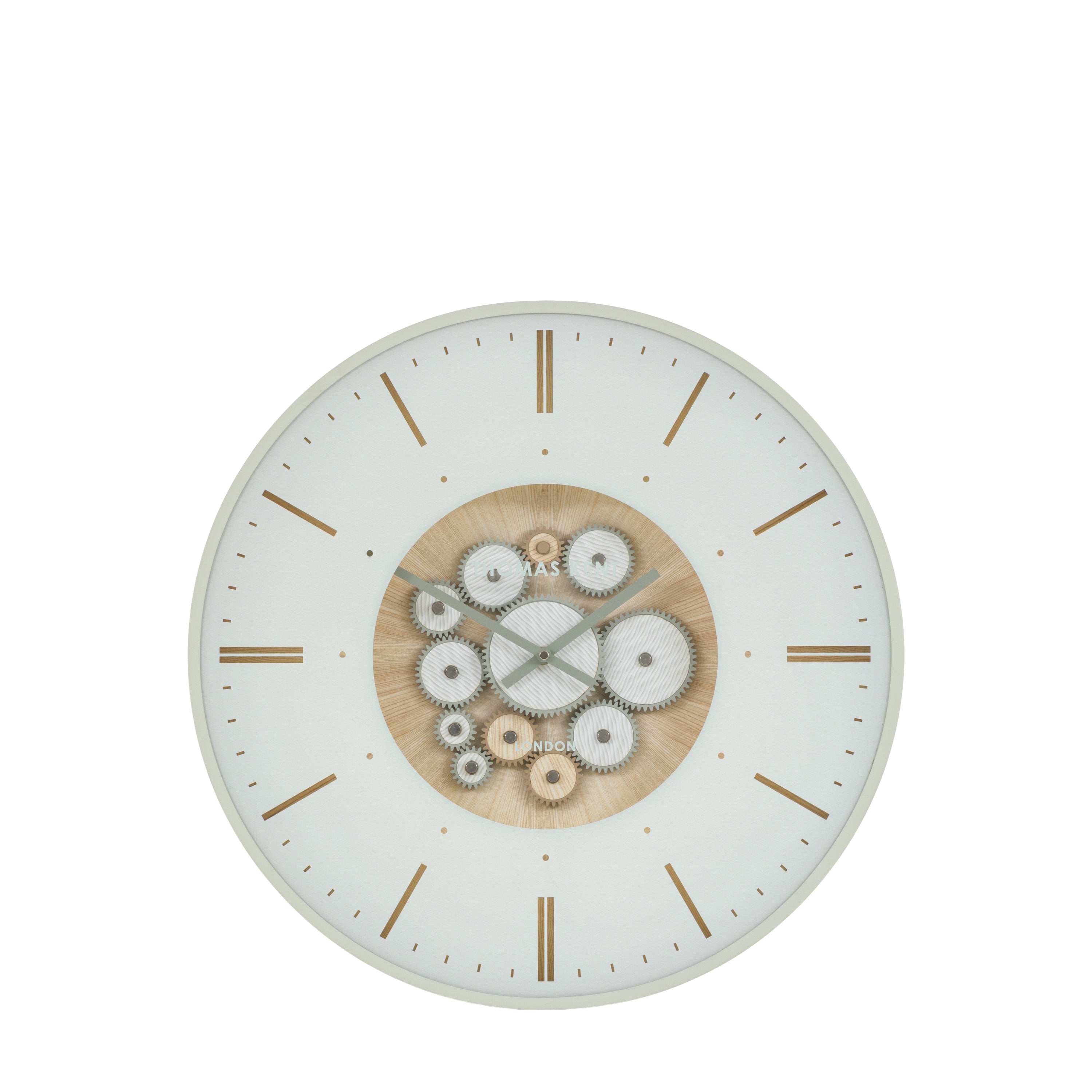 Clocksmith Wall Clock Cog Ivory 21in